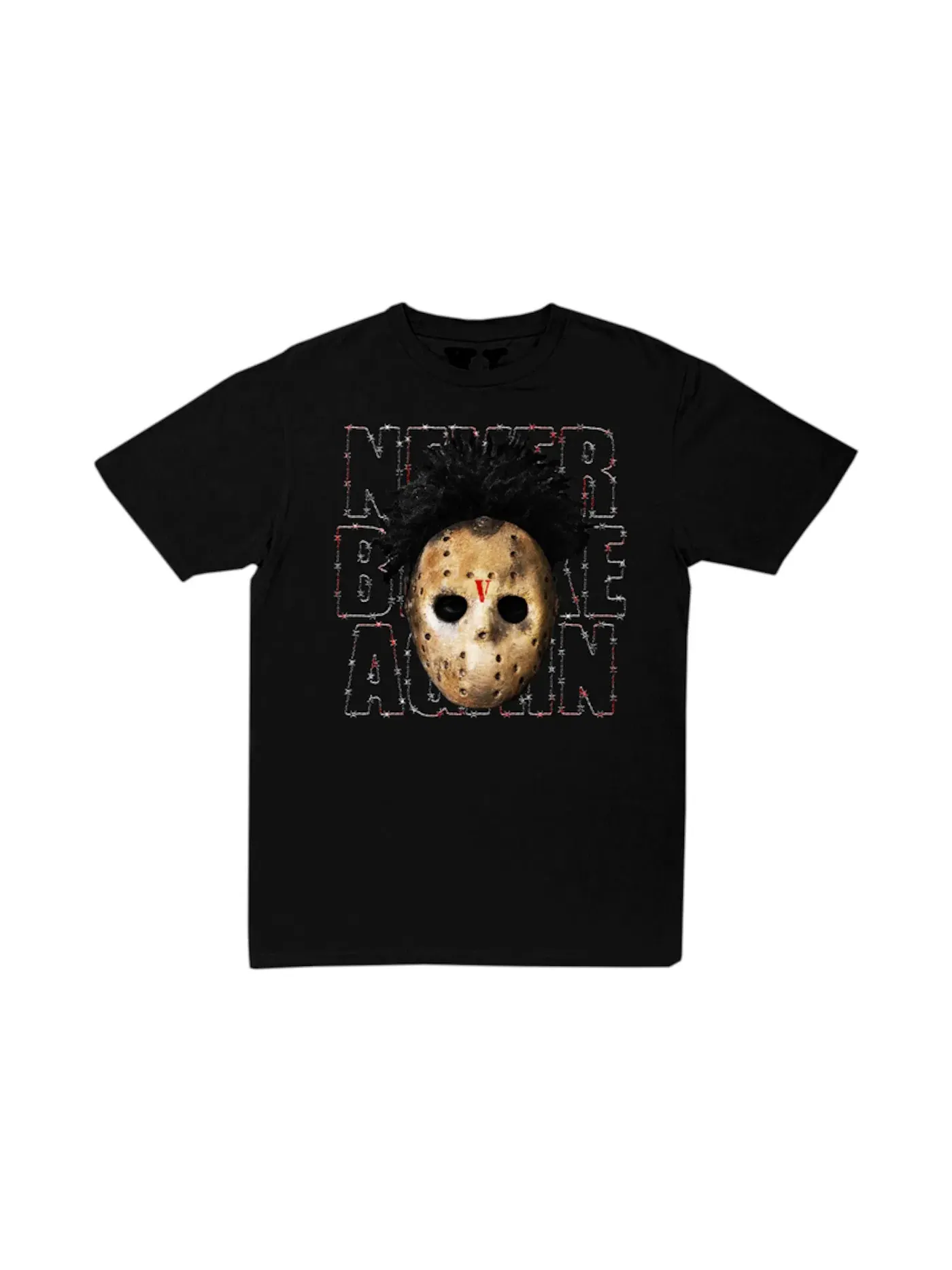 Мужская футболка с принтом Vlone x Never Broke Again Haunted Vlone — изображение 2 из 2, черный