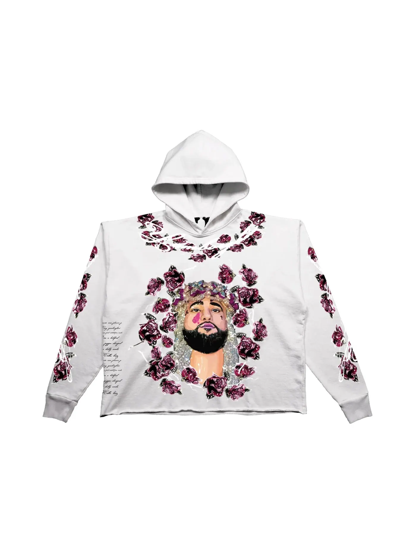 Мужская худи с принтом Vlone Yamborghini Eliantte — изображение 1 из 2, белый