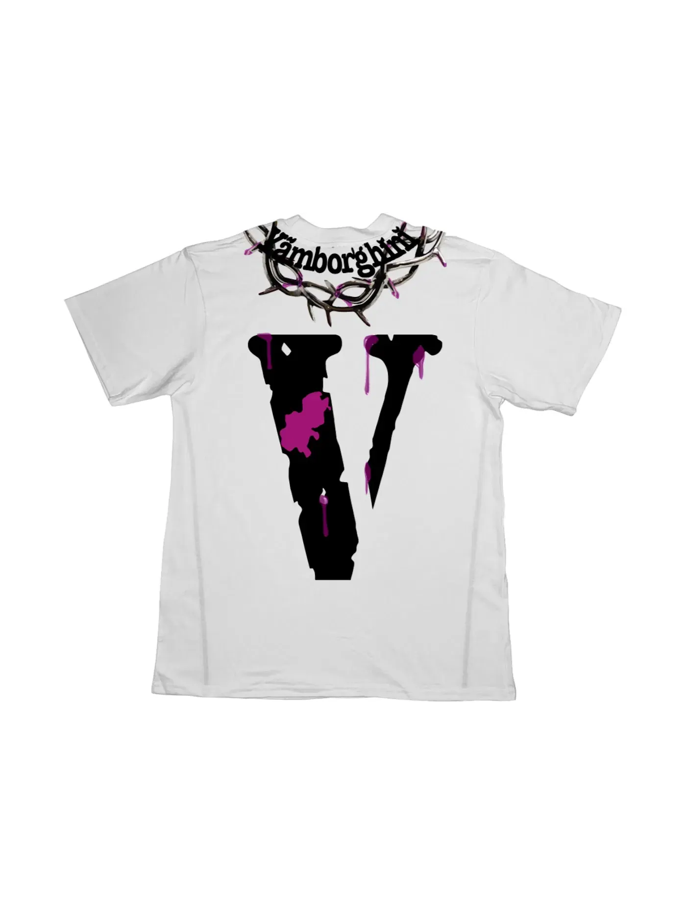 Мужская футболка с принтом Vlone Yams Day Jesus Piece T-shirt — изображение 2 из 2, белый
