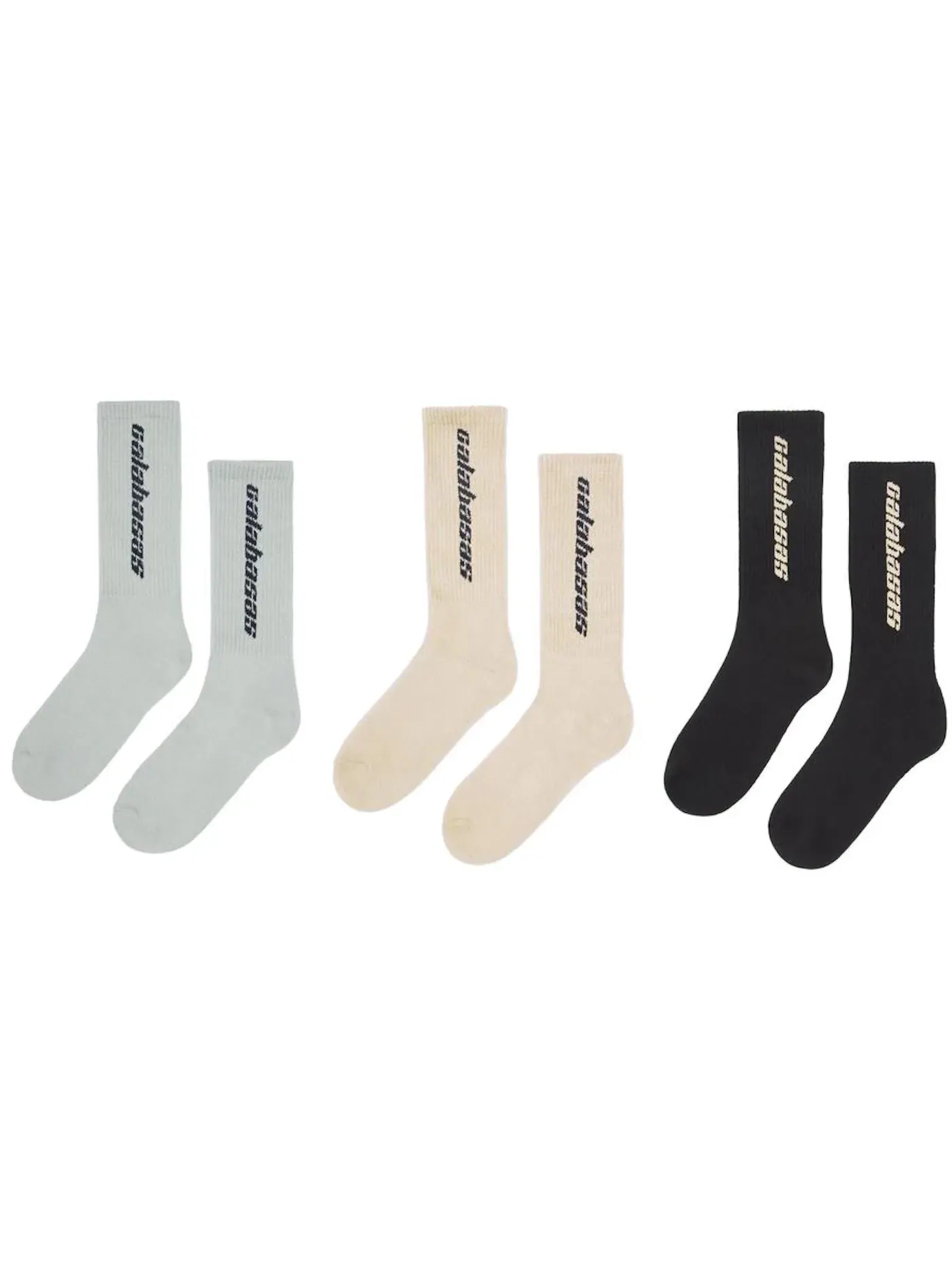 Мужские носки с принтом Yeezy Calabasas Socks (3 Pack) — изображение 1 из 1, песочный