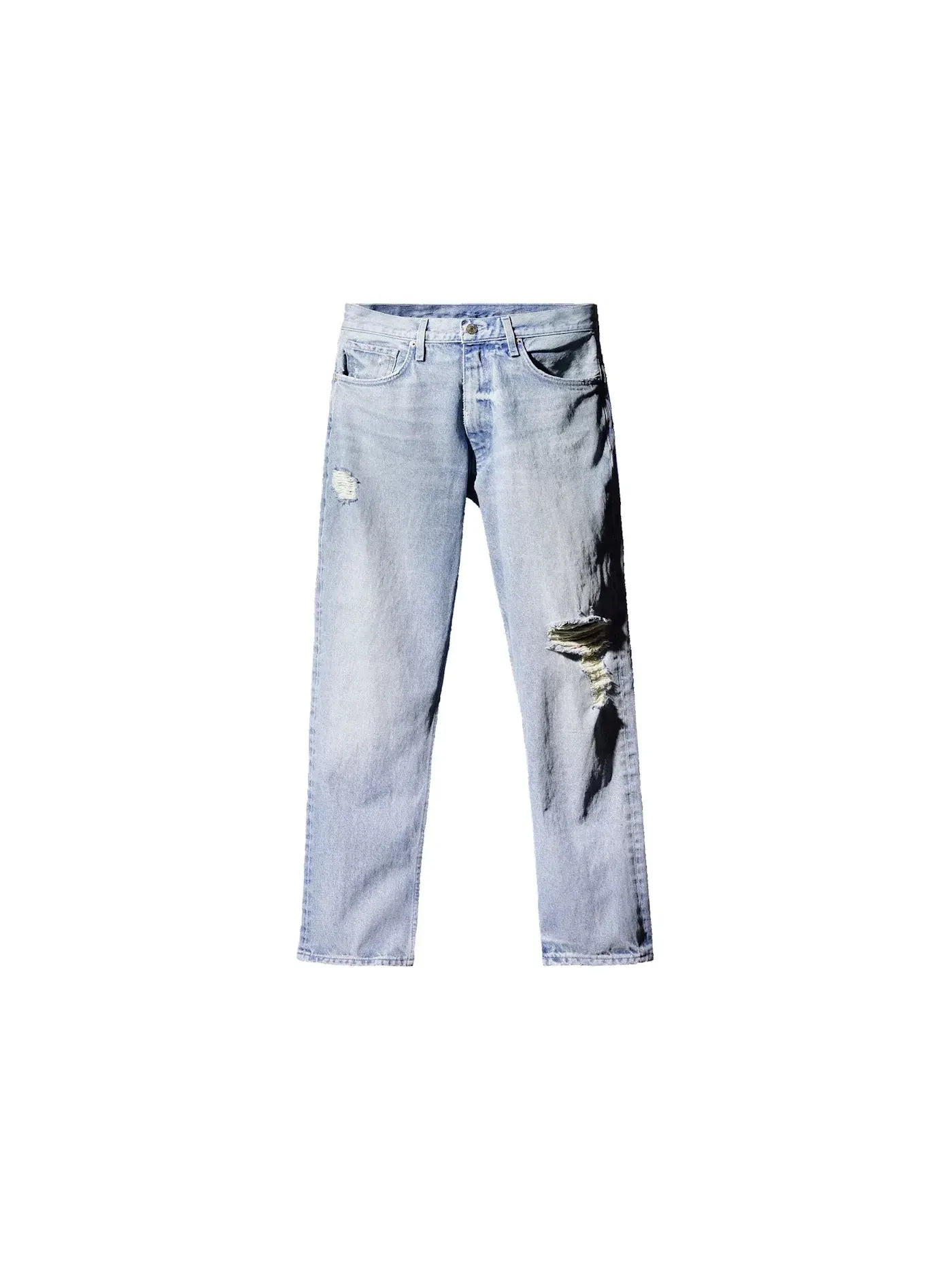 Мужские джинсы прямого кроя Pants Yeezy — изображение 1 из 2, светлый/синий