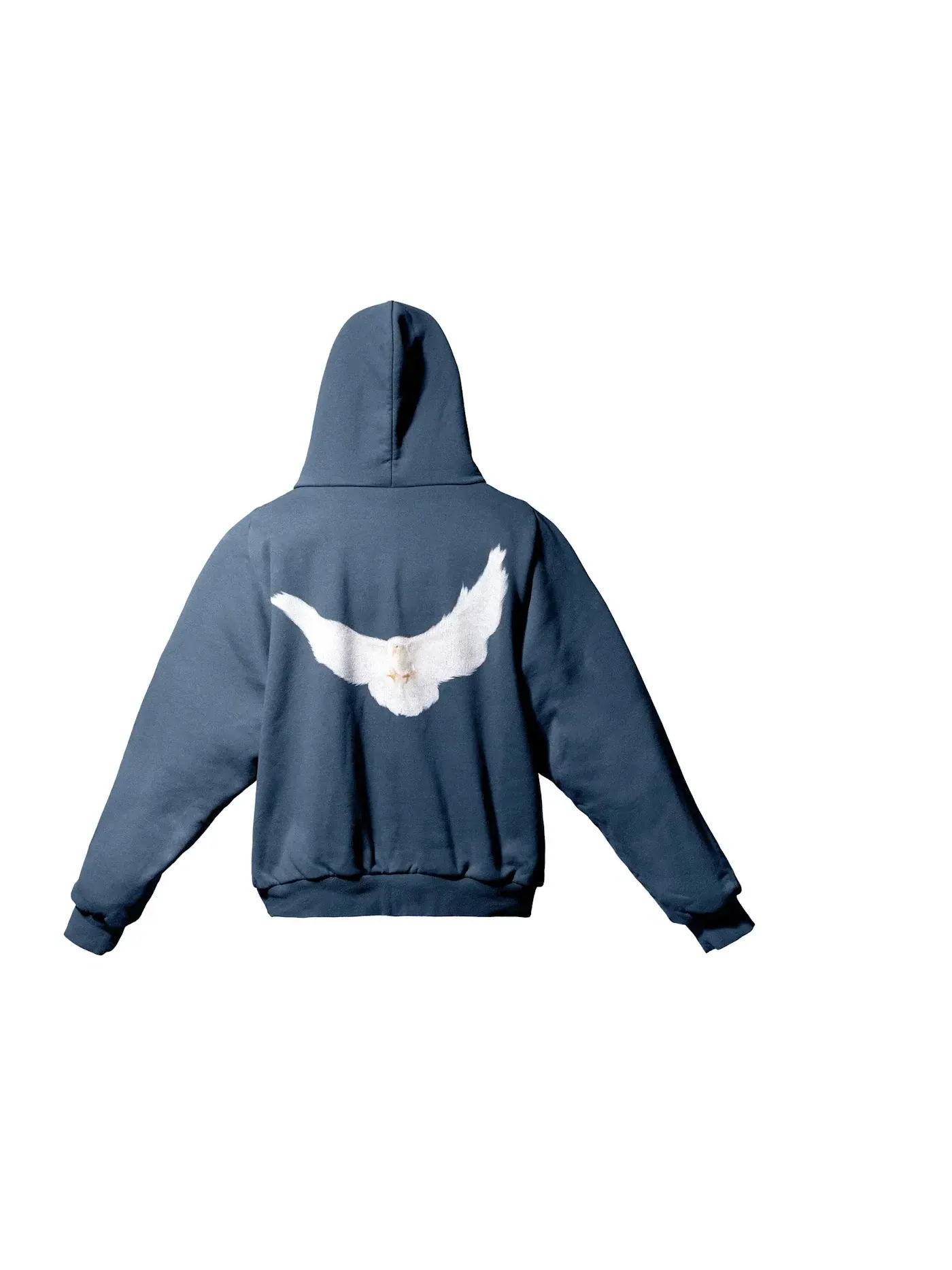 Мужской худи с принтом Dove Shrunken Yeezy — изображение 2 из 2, синий
