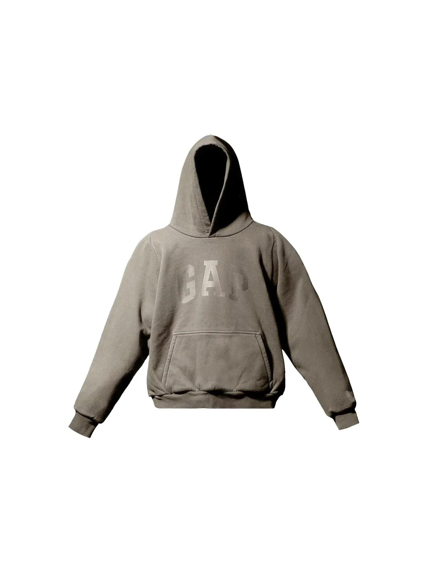 Мужской худи с принтом Yeezy Gap Engineered by Balenciaga Dove Shrunken Hoodie Yeezy — изображение 1 из 2, бежевый