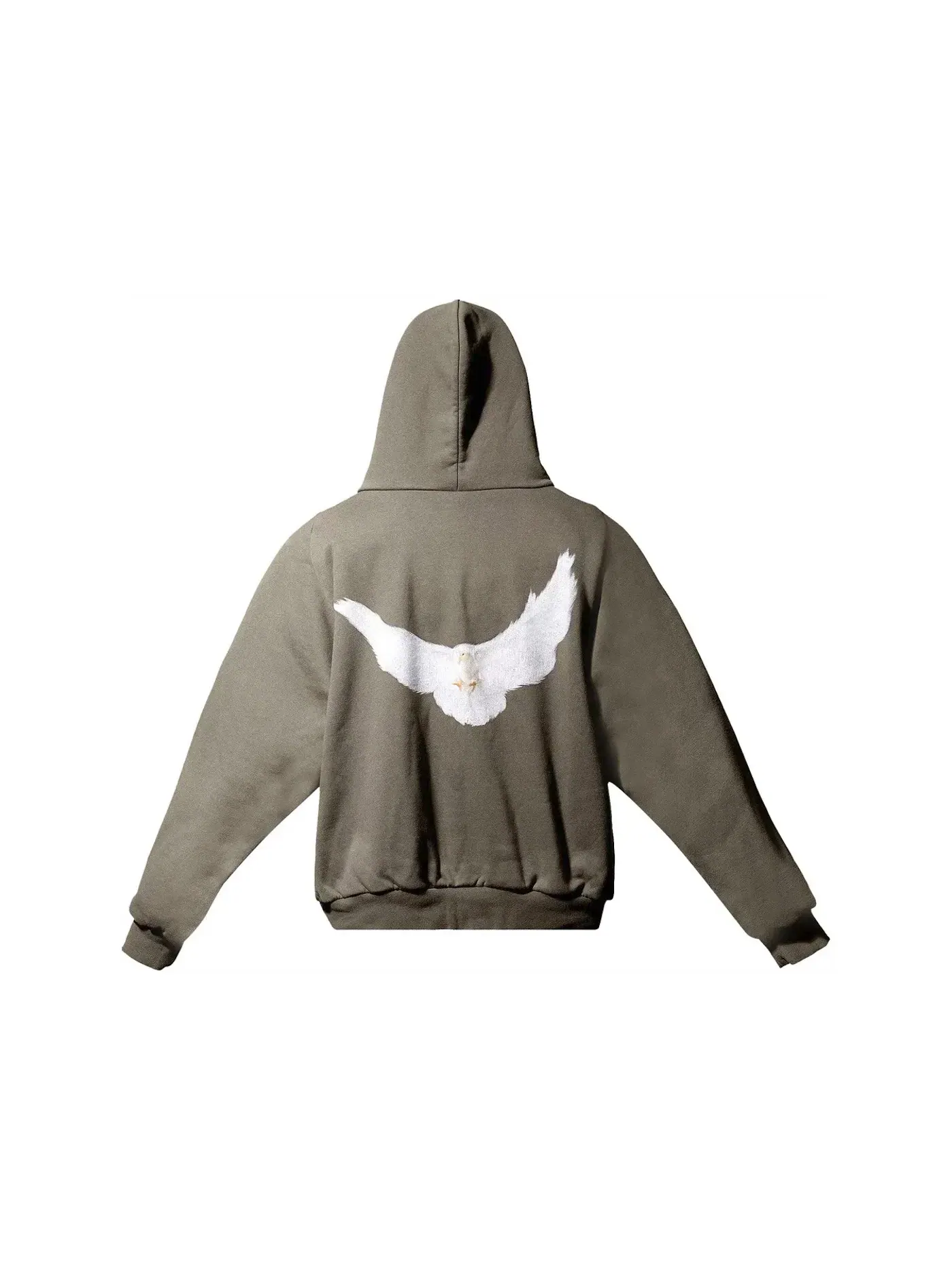 Мужской худи с принтом Yeezy Gap Engineered by Balenciaga Dove Shrunken Hoodie Yeezy — изображение 2 из 2, бежевый