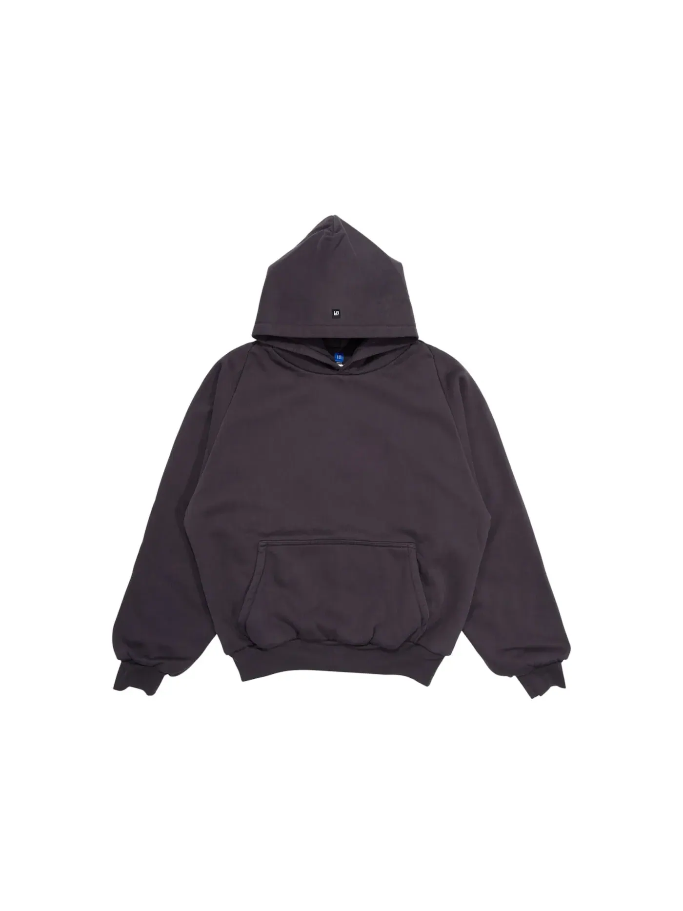 Мужская худи с принтом Yeezy Logo Shrunken Hoodie Yeezy — изображение 1 из 1, серый