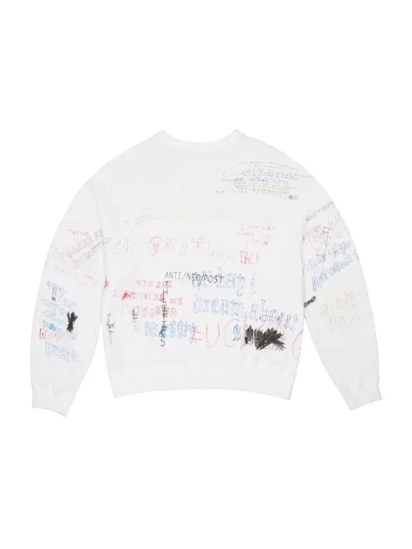 Мужской свитшот с принтом Yeezy Scribble Hand Drawn Crewneck Yeezy — изображение 2 из 2, арктический