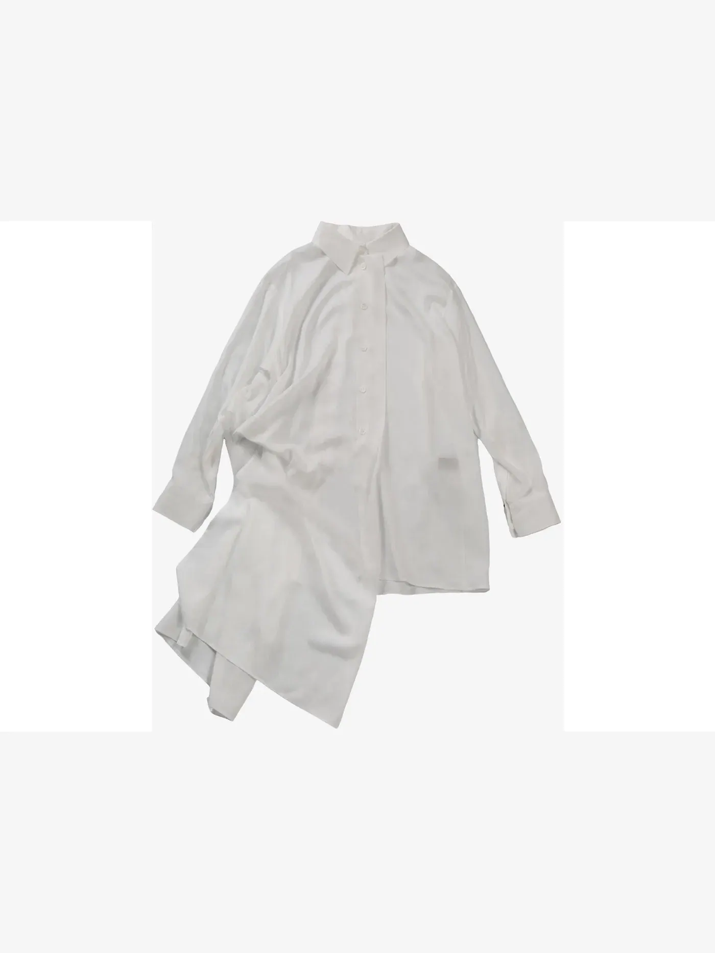 Женская блуза драпированная Yohji Yamamoto L Draped Blouse — изображение 1 из 1, белый