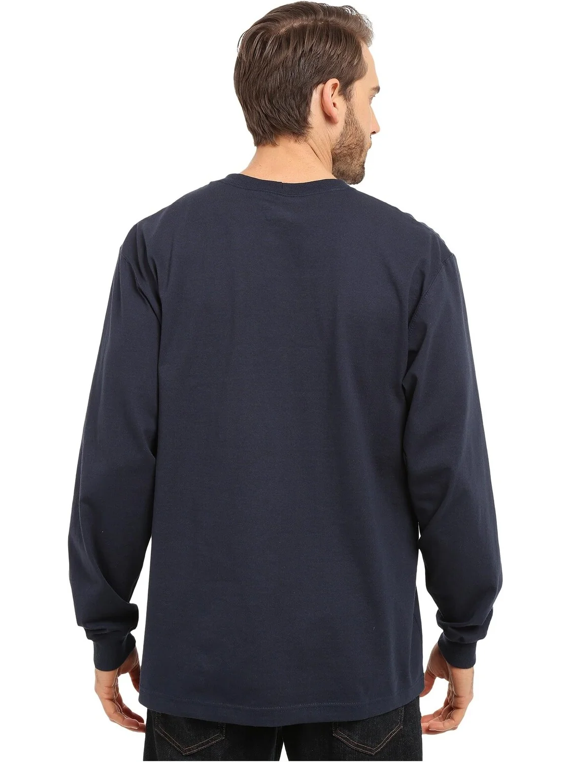 Футболка с карманами для рабочей одежды L/S Carhartt — изображение 2 из 4, темно-синий