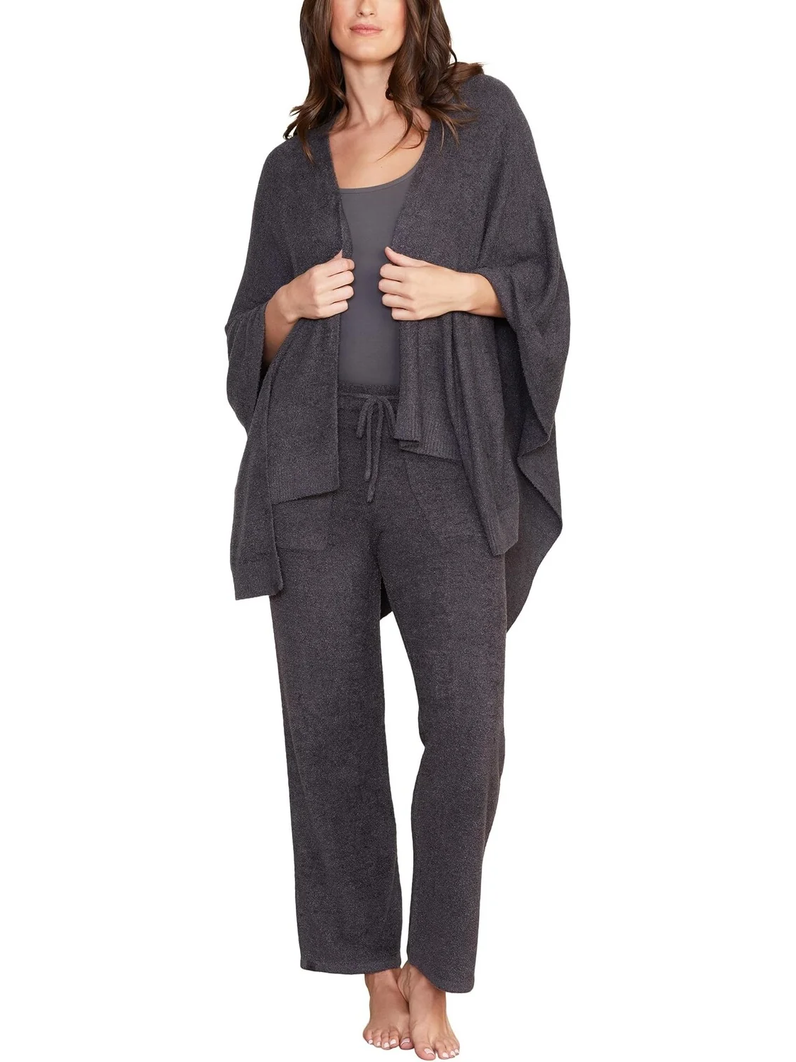 Кимоно CozyChic Lite Heathered Weekend Wrap Barefoot Dreams — изображение 1 из 2, угольный