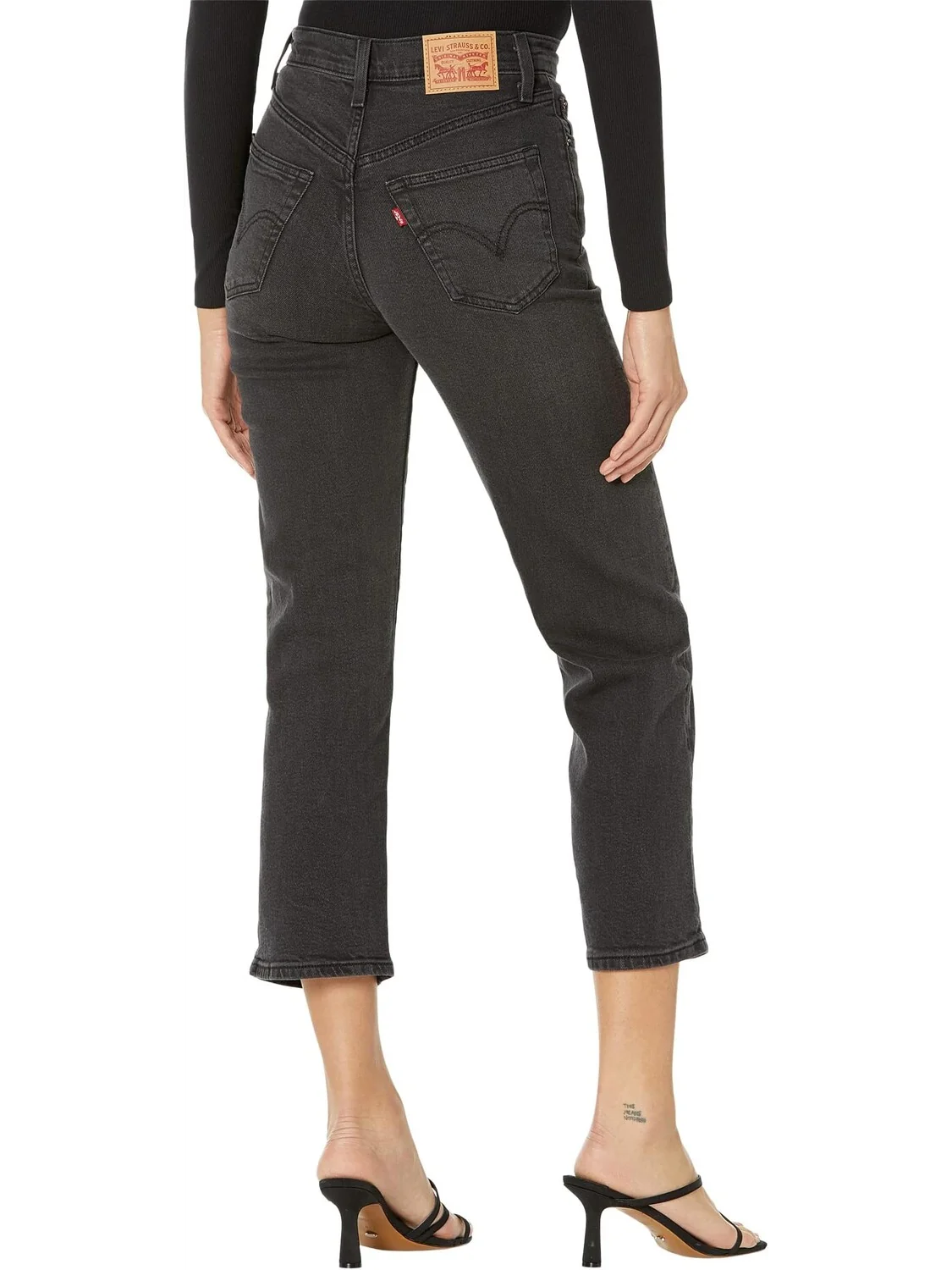 Джинсы Levi's Womens Ribcage Straight Ankle — изображение 2 из 4, черный