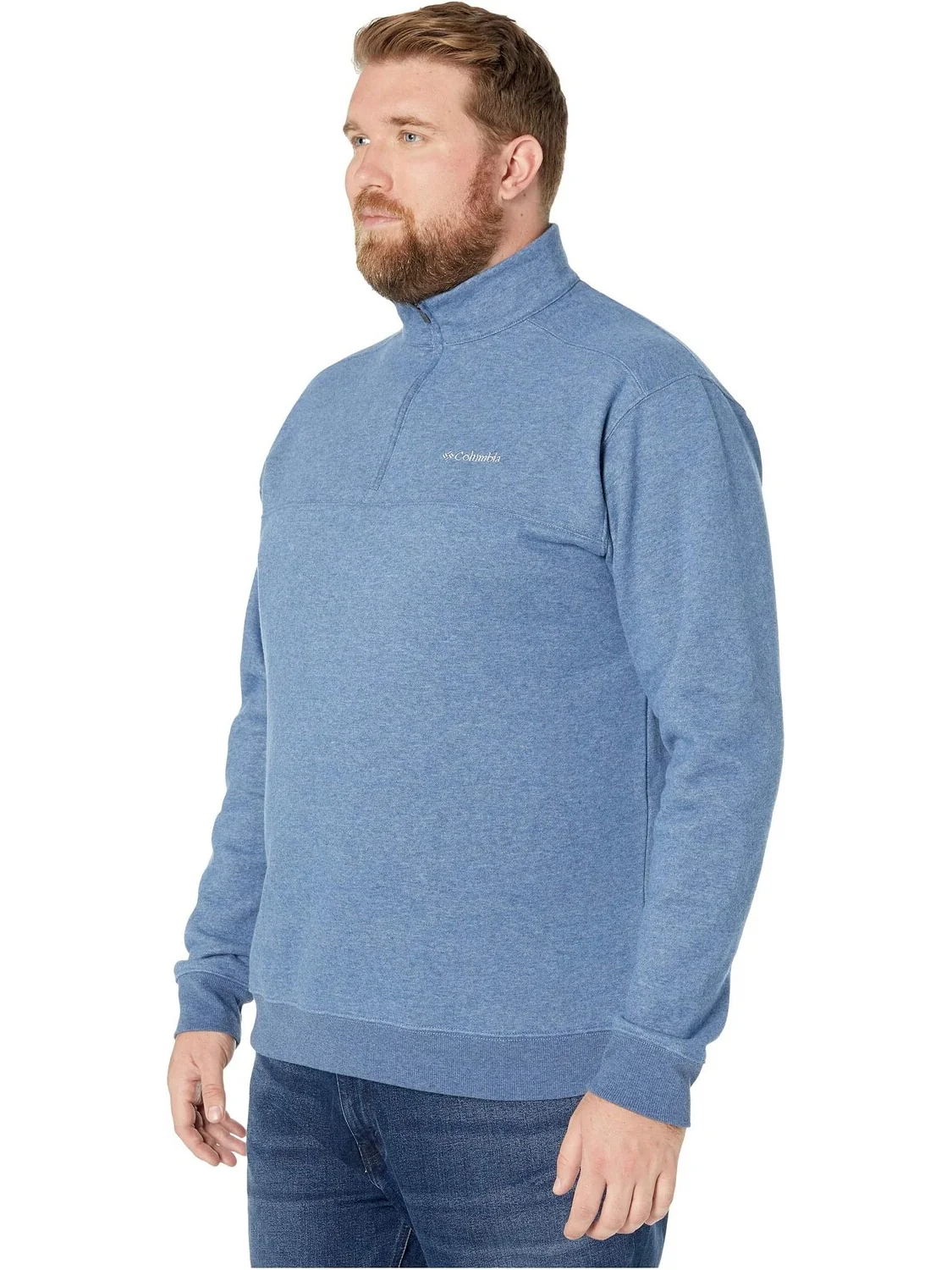 Толстовка Big & Tall Hart Mountain II 1/2 Zip Columbia — изображение 2 из 4, серый