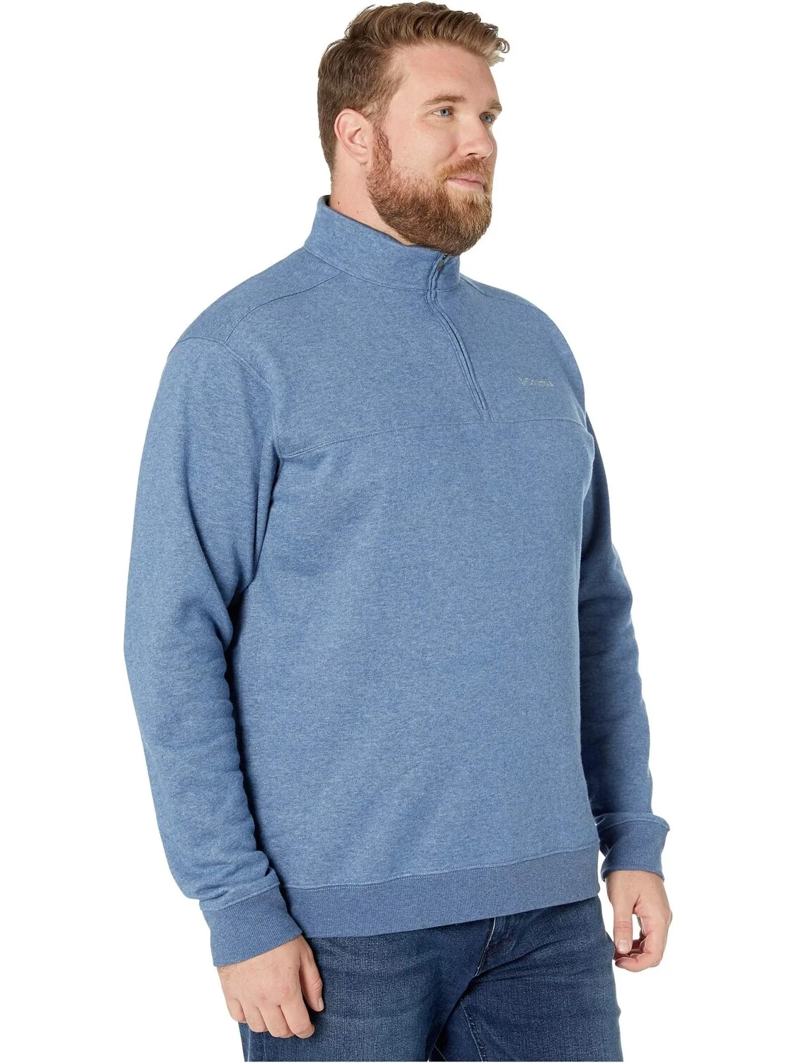 Толстовка Big & Tall Hart Mountain II 1/2 Zip Columbia — изображение 4 из 4, серый