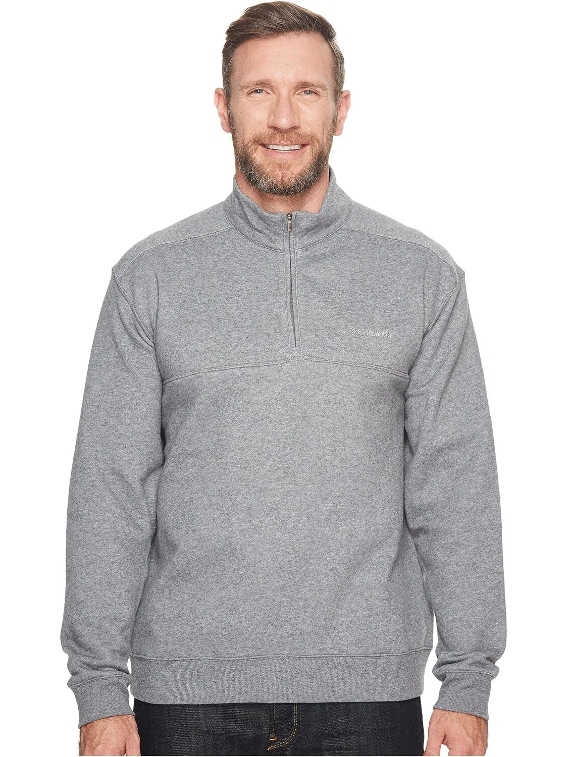 Толстовка Big & Tall Hart Mountain II 1/2 Zip Columbia — серый