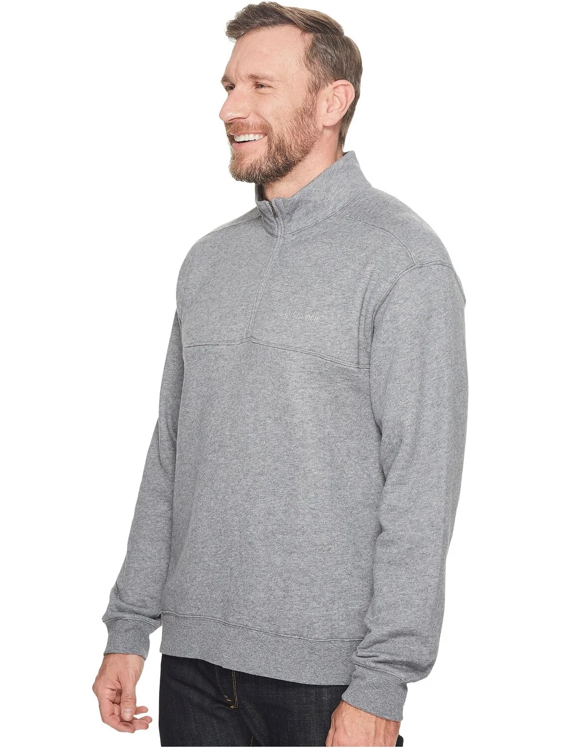 Толстовка Big & Tall Hart Mountain II 1/2 Zip Columbia — изображение 2 из 4, темно-серый