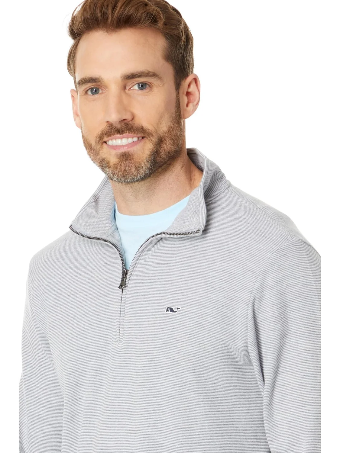 Толстовка Saltwater 1/4 Zip Vineyard Vines — изображение 3 из 4, серый