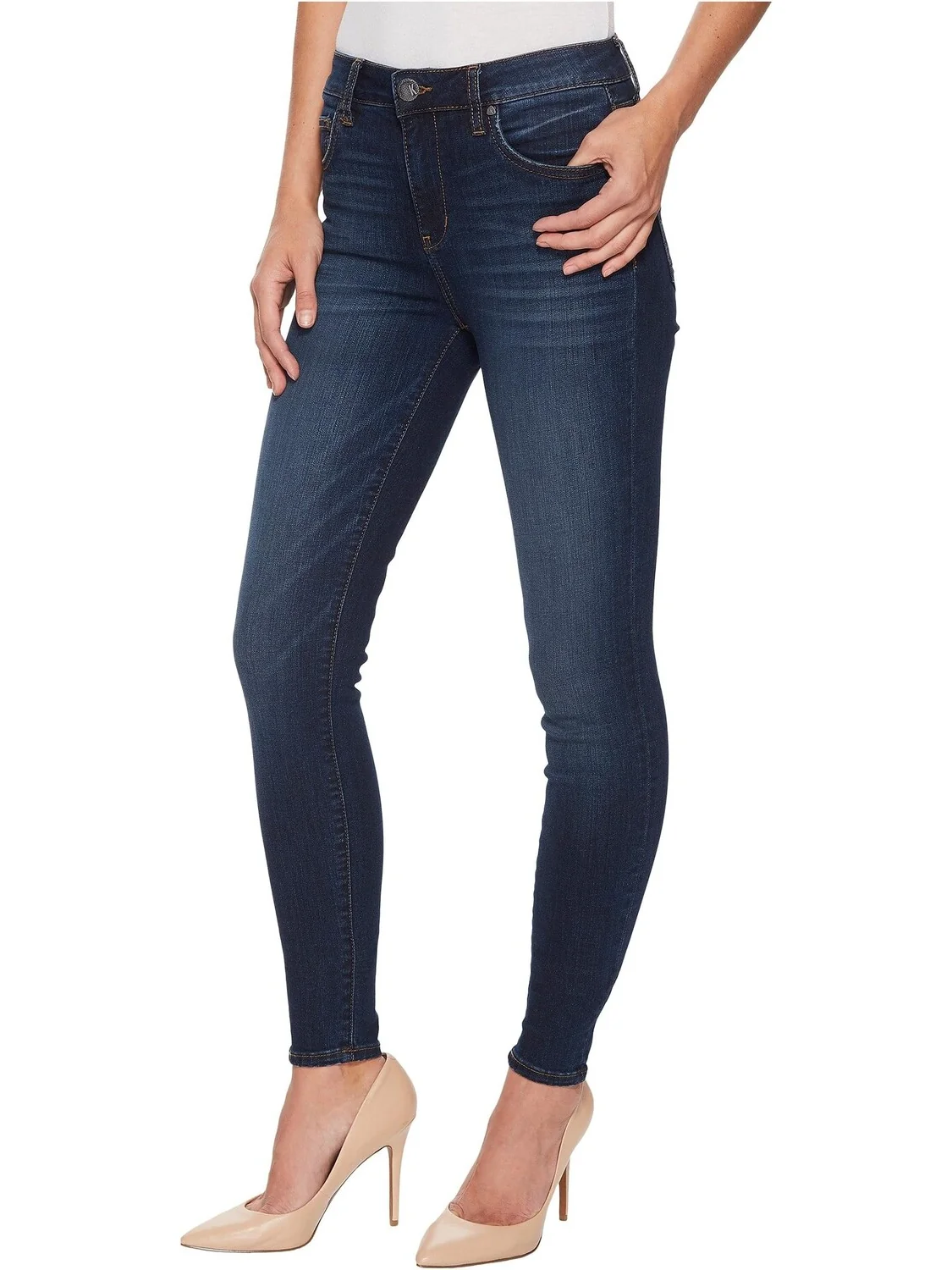 Джинсы Mia High-Rise Ankle Skinny Jeans KUT from the Kloth — изображение 2 из 4, камень