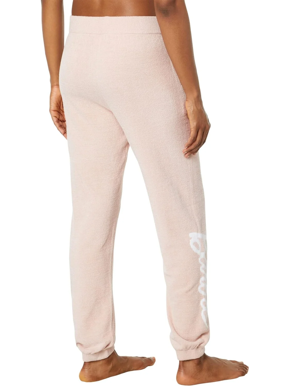 Спортивные штаны CozyChic Ultra Lite для Барби Barefoot Dreams — изображение 2 из 4, розовый/белый