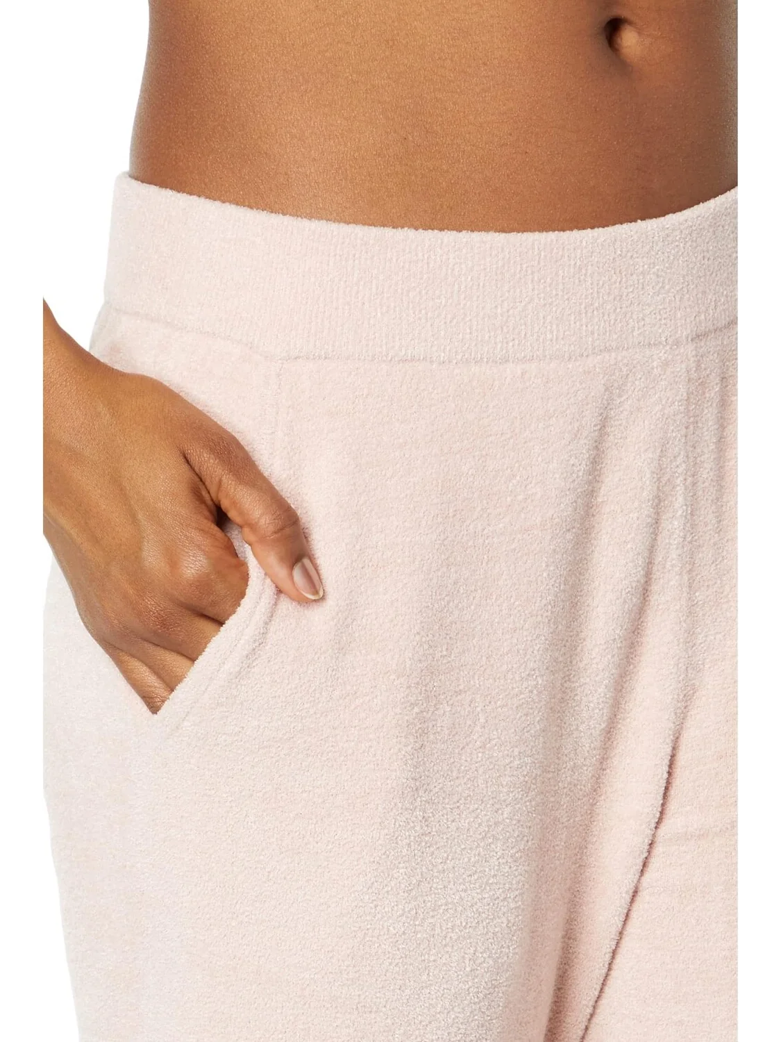 Спортивные штаны CozyChic Ultra Lite для Барби Barefoot Dreams — изображение 3 из 4, розовый/белый