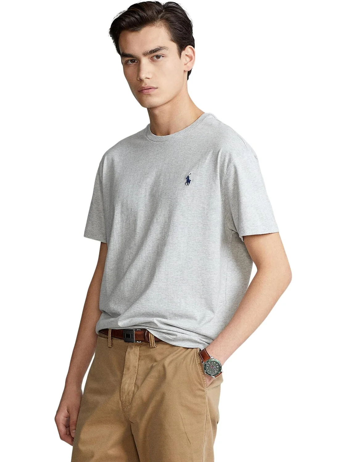 Классическая футболка с круглым вырезом Polo Ralph Lauren — серый