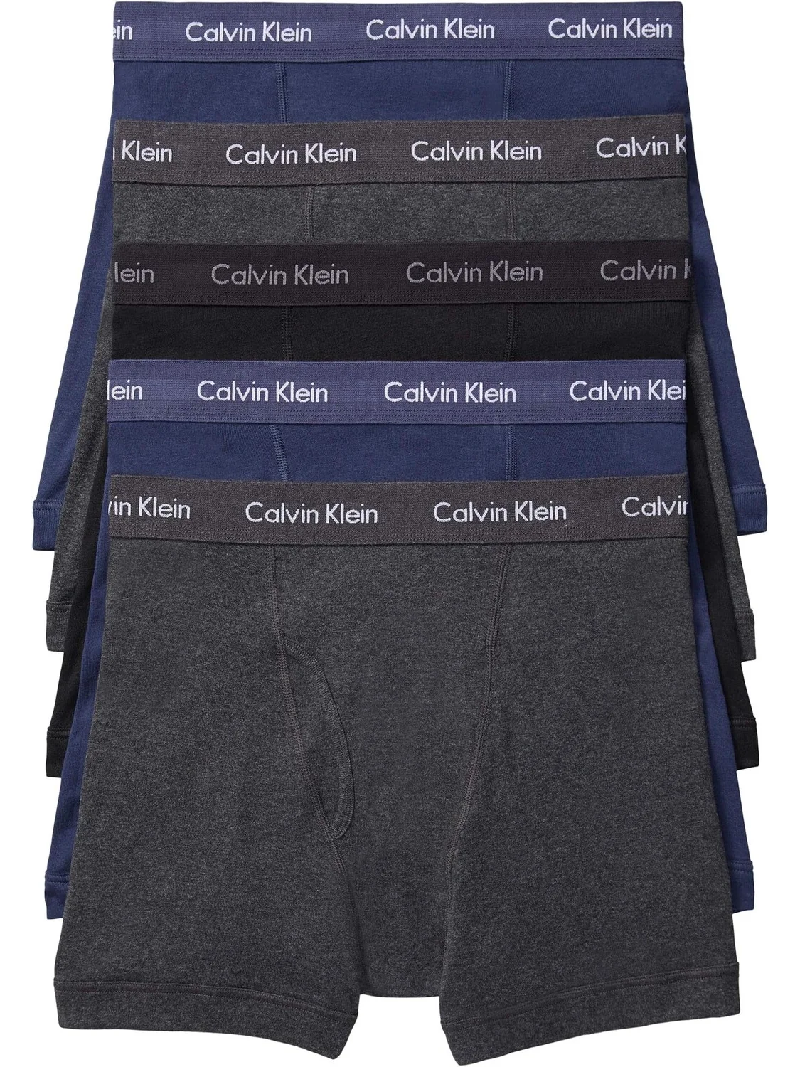 Комплект из 5 трусов-боксеров Cotton Classics Calvin Klein Underwear — изображение 1 из 1, черный/темно-серый/синий