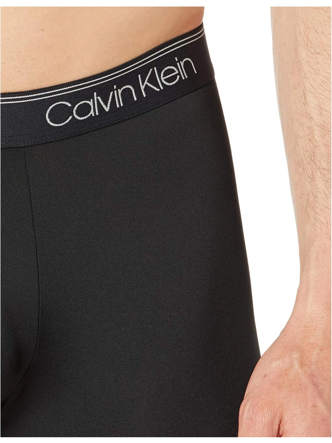 Комплект трусов-боксеров из микроэластичной ткани, 3 шт. Calvin Klein Underwear — изображение 3 из 5, черный