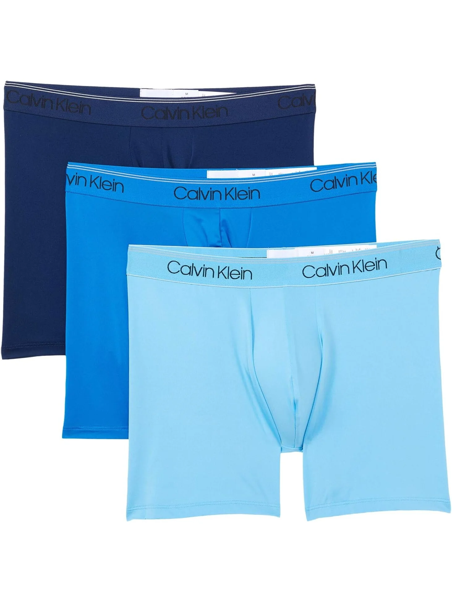 Комплект трусов-боксеров из микроэластичной ткани, 3 шт. Calvin Klein Underwear — изображение 1 из 5, темно-синий