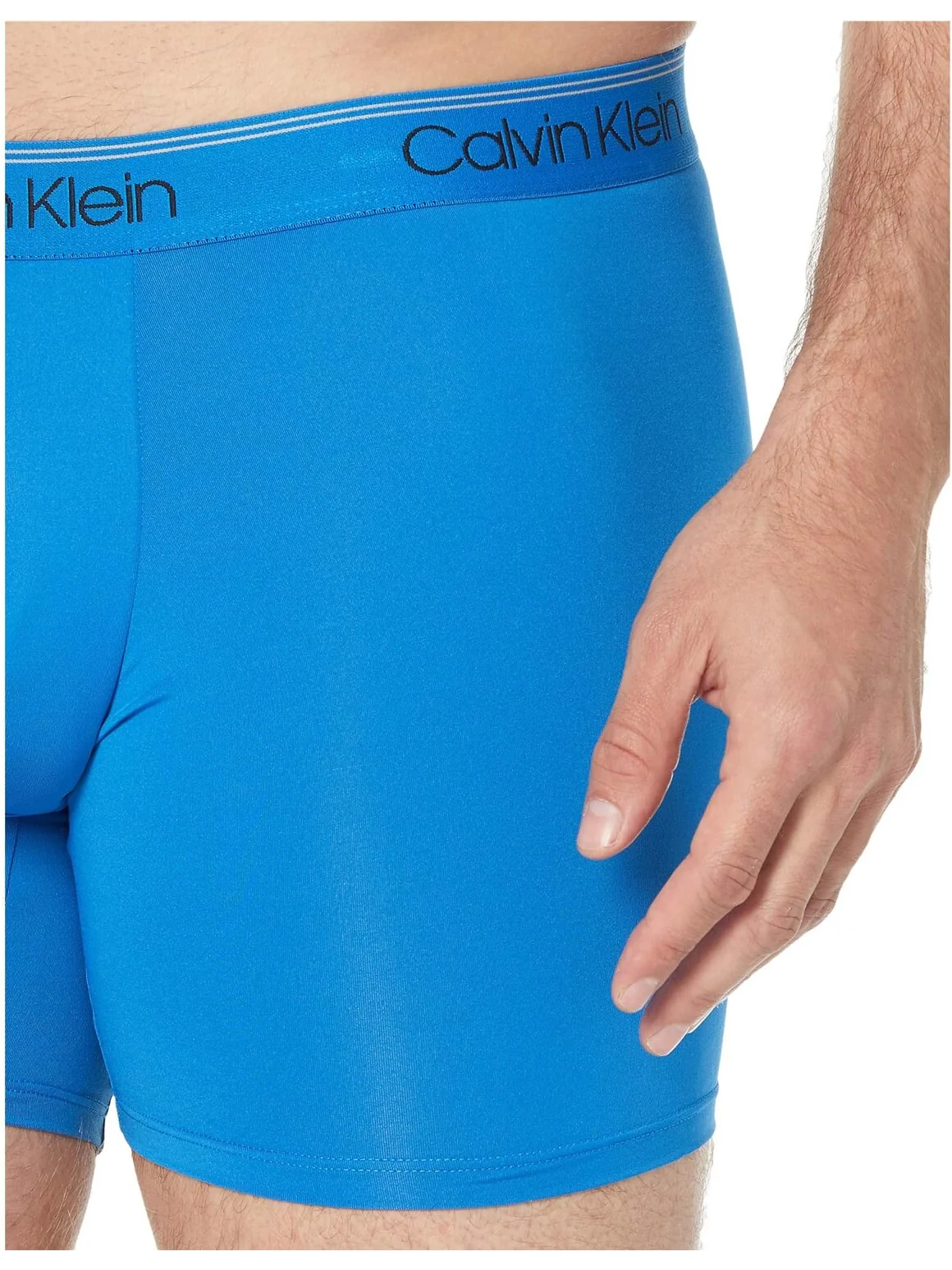 Комплект трусов-боксеров из микроэластичной ткани, 3 шт. Calvin Klein Underwear — изображение 3 из 5, темно-синий