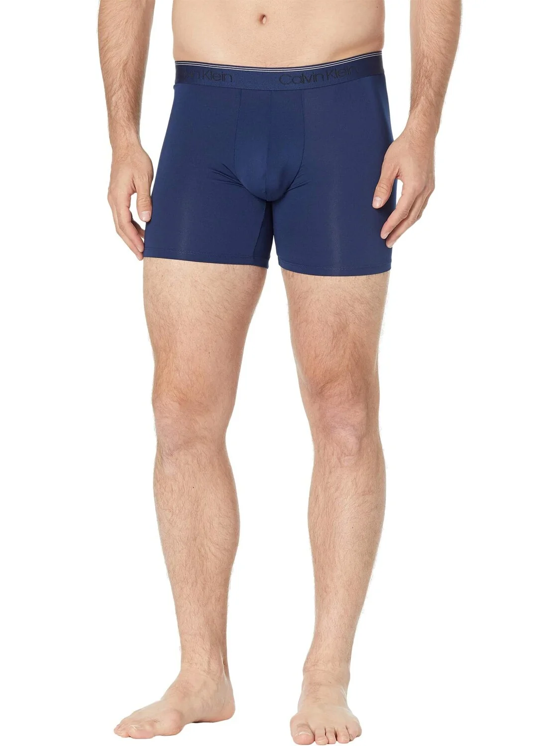 Комплект трусов-боксеров из микроэластичной ткани, 3 шт. Calvin Klein Underwear — изображение 5 из 5, темно-синий