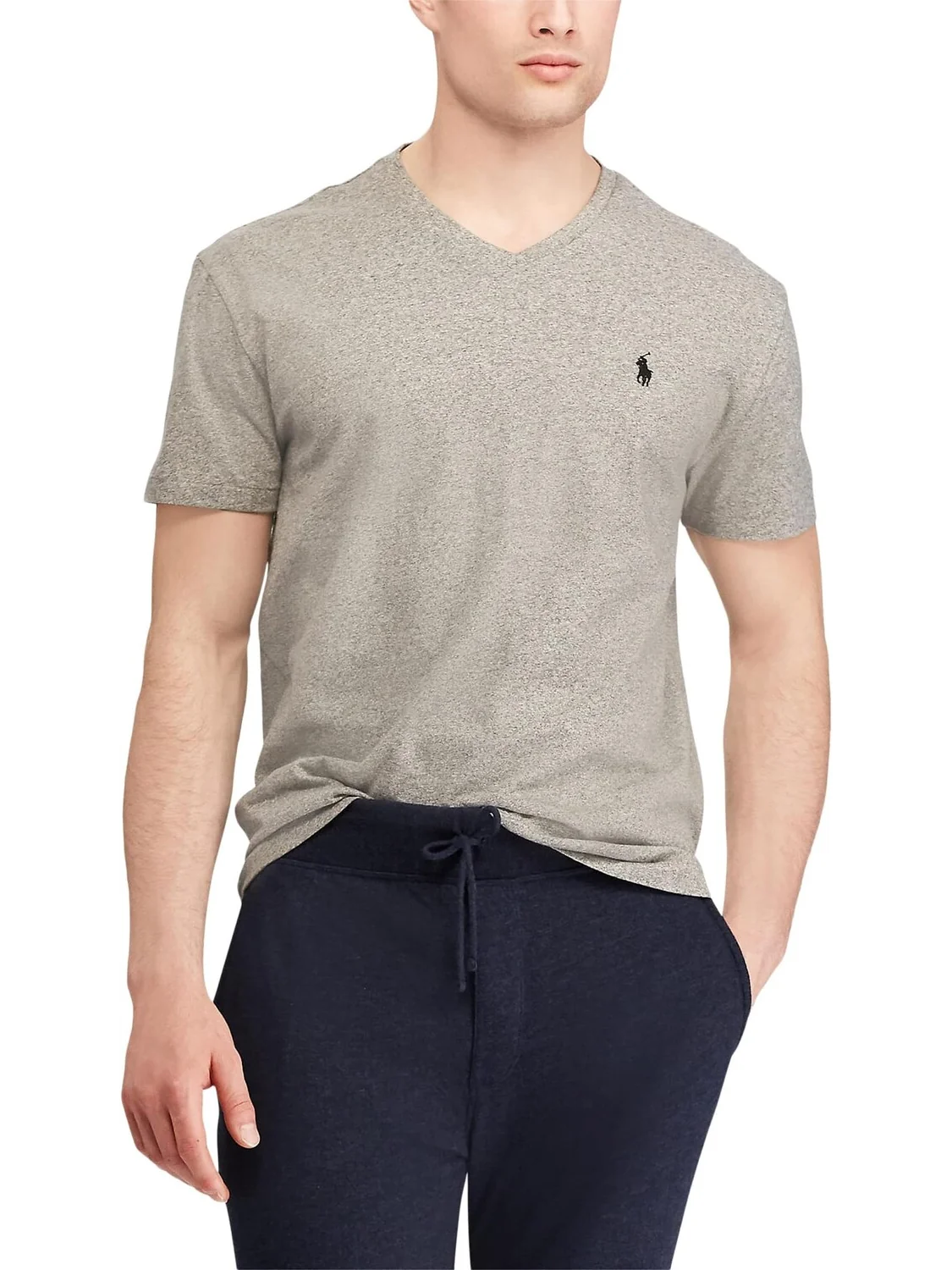 Классическая футболка с V-образным вырезом Polo Ralph Lauren — изображение 1 из 4, коричневый
