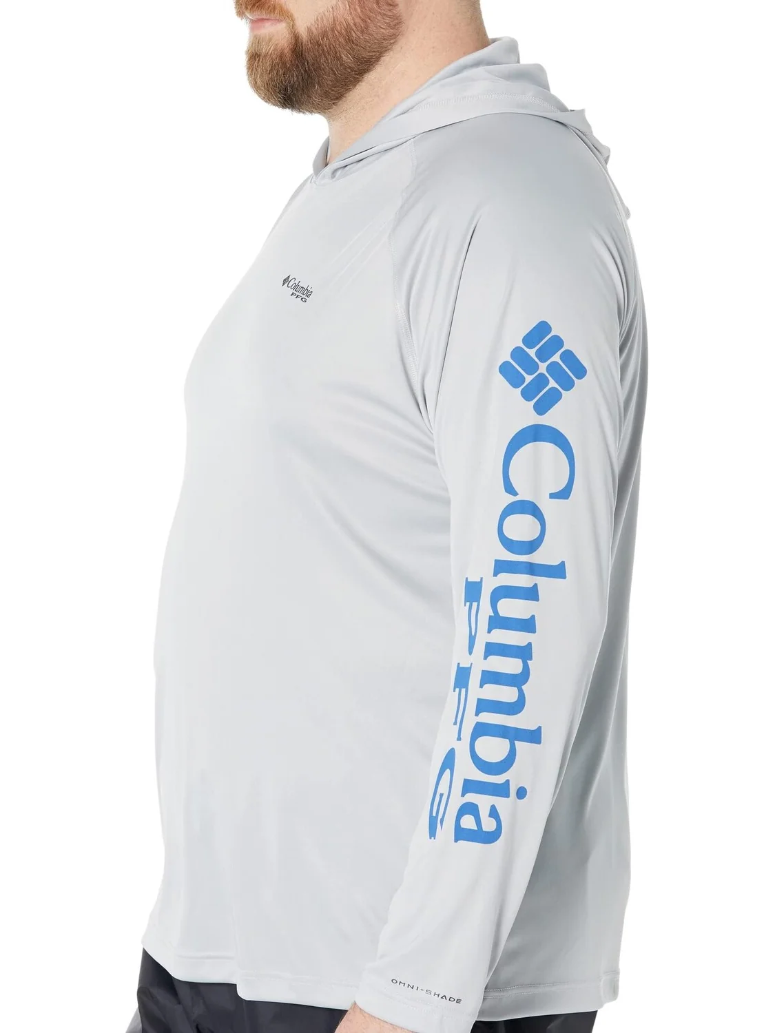 Толстовка Big & Tall Terminal Tackle Columbia — изображение 3 из 4, синий/серый