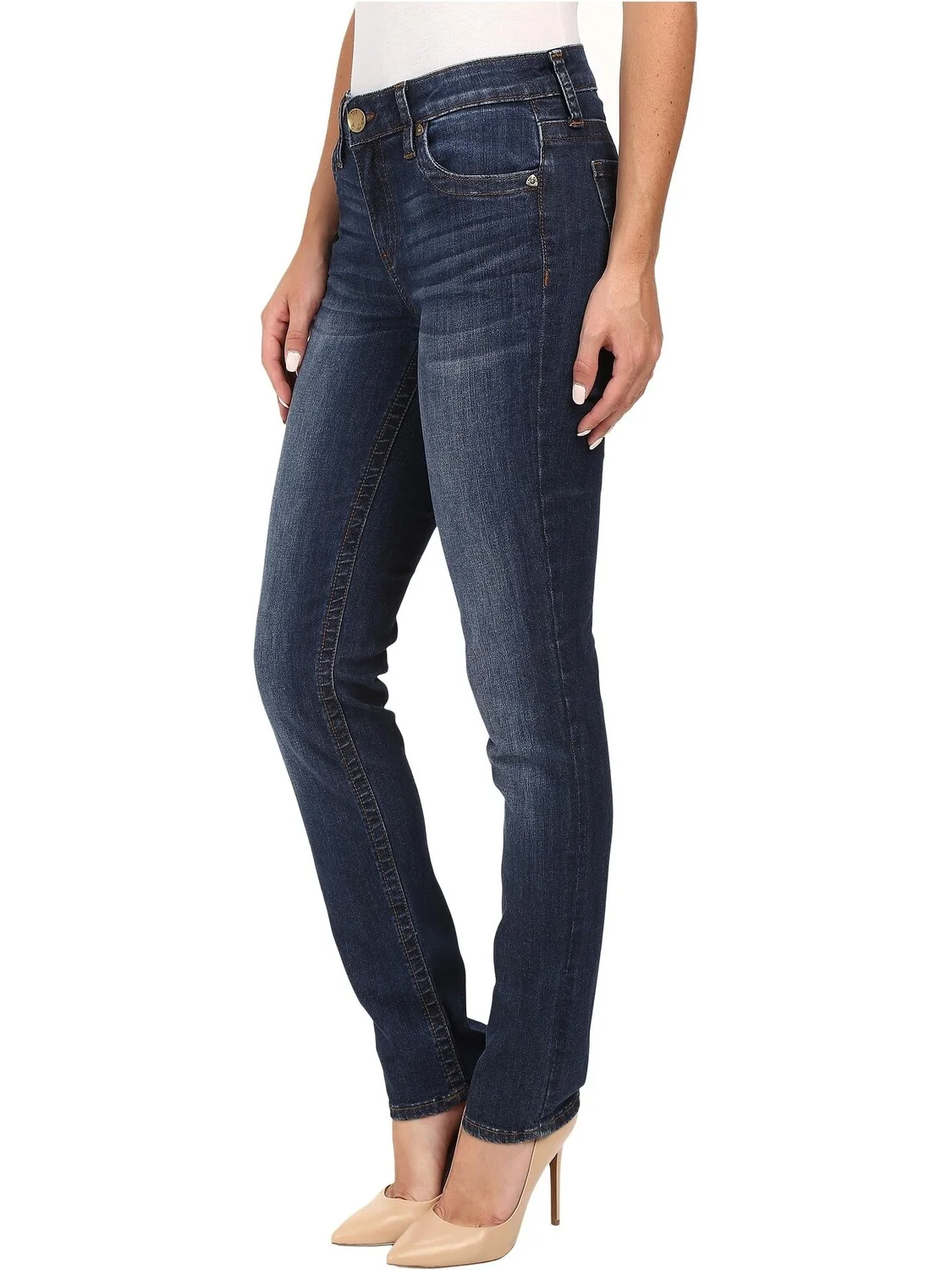 Джинсы Stevie Straight Leg Jeans KUT from the Kloth — изображение 2 из 5, серый