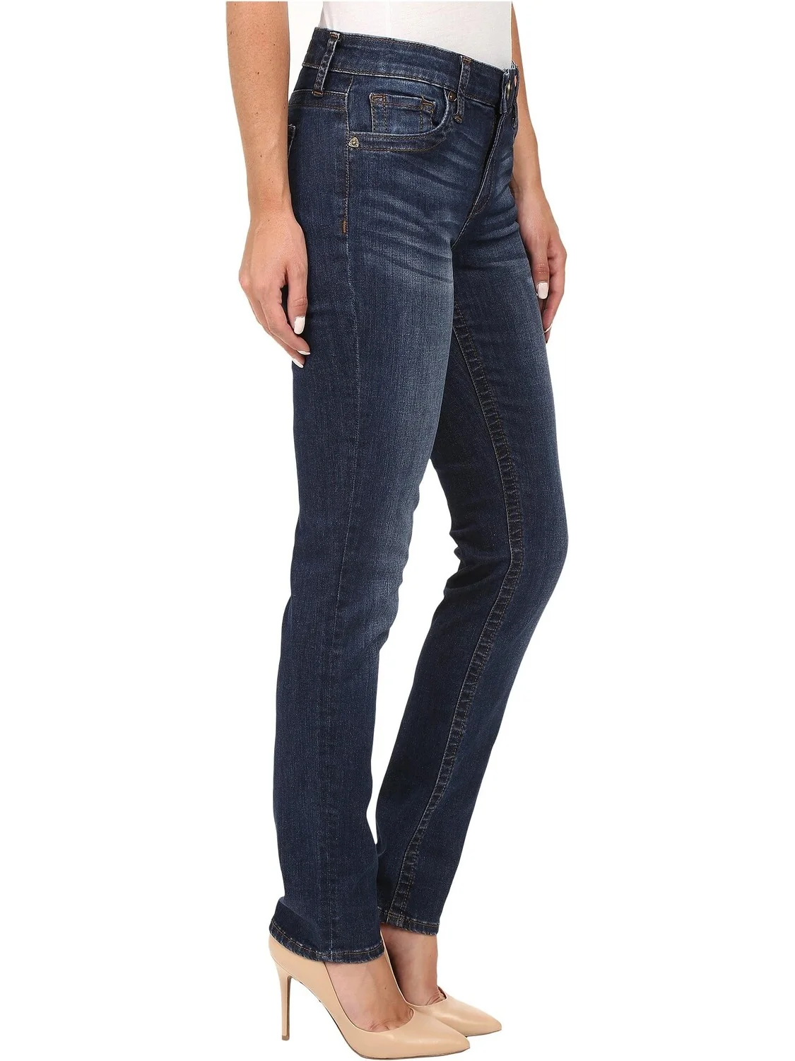 Джинсы Stevie Straight Leg Jeans KUT from the Kloth — изображение 4 из 5, серый