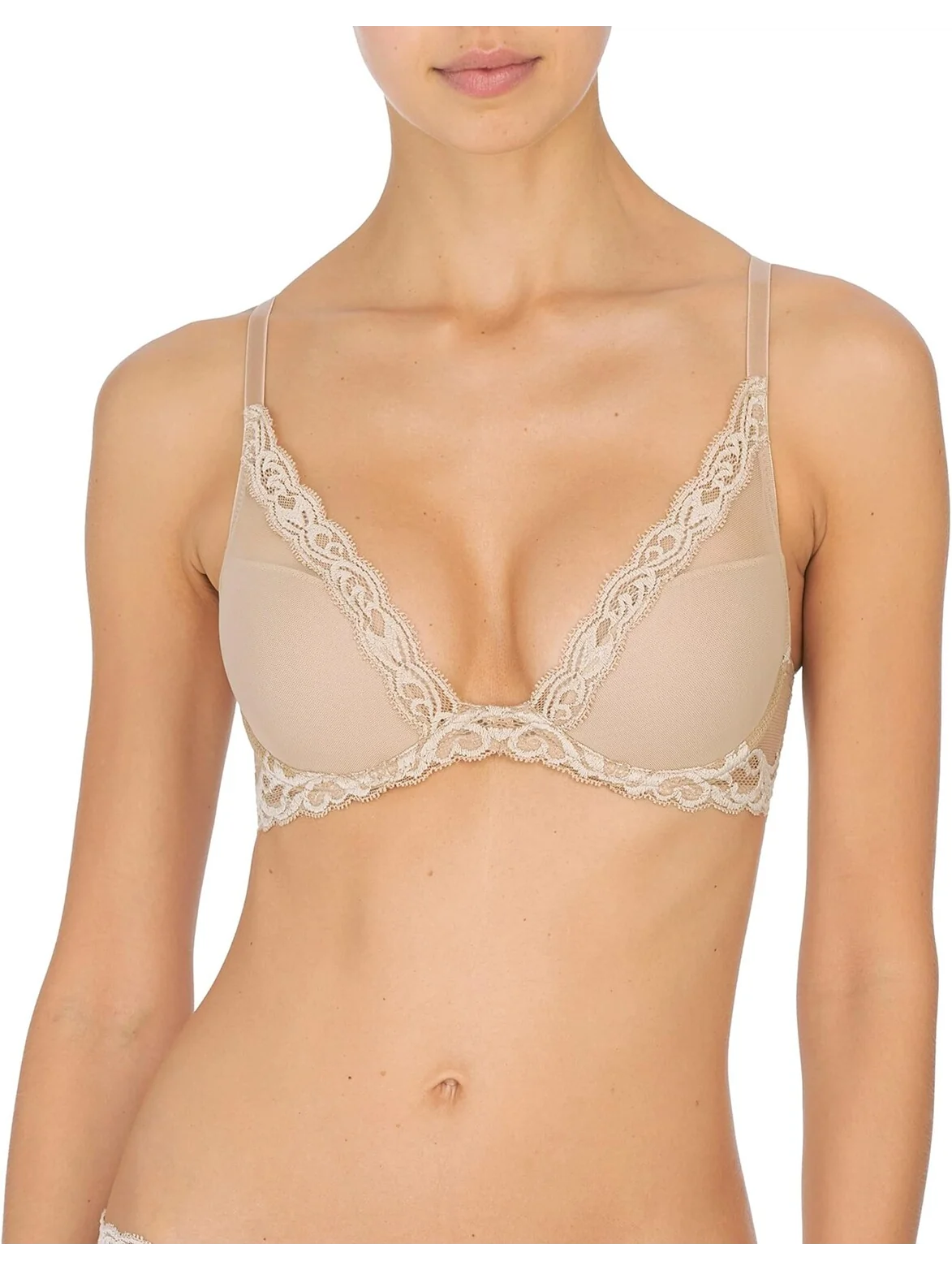 Бюстгальтер Feathers Contour с глубоким вырезом 730023 Natori