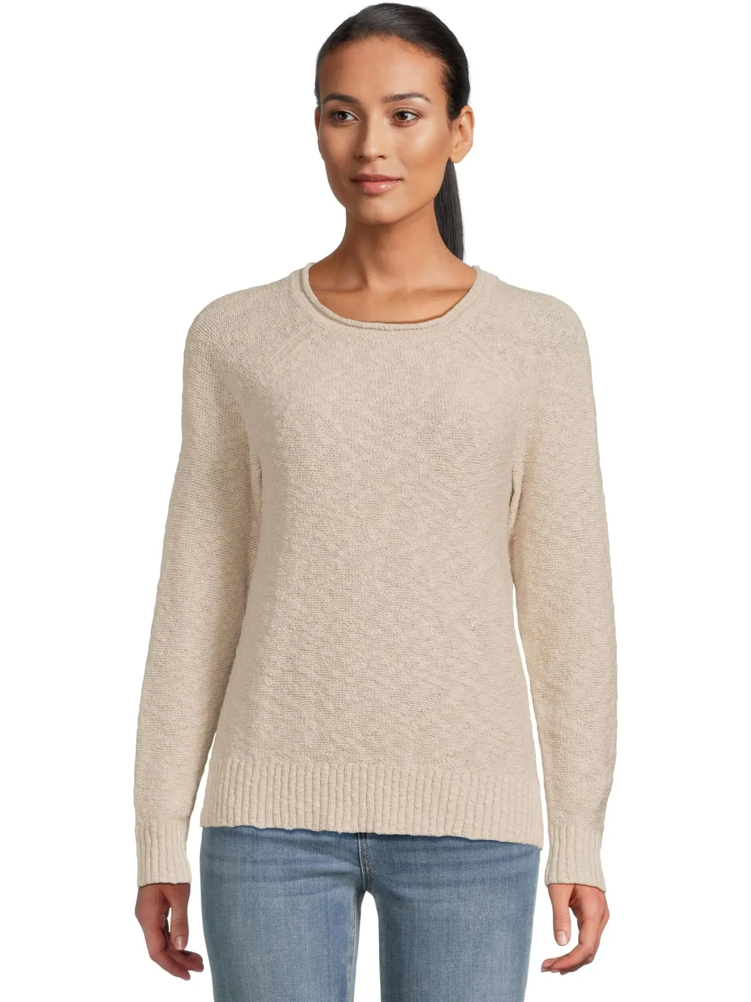 Свитер L.L.Bean Women's Midweight Cotton Slub Rollneck Pullover — изображение 1 из 5, берег
