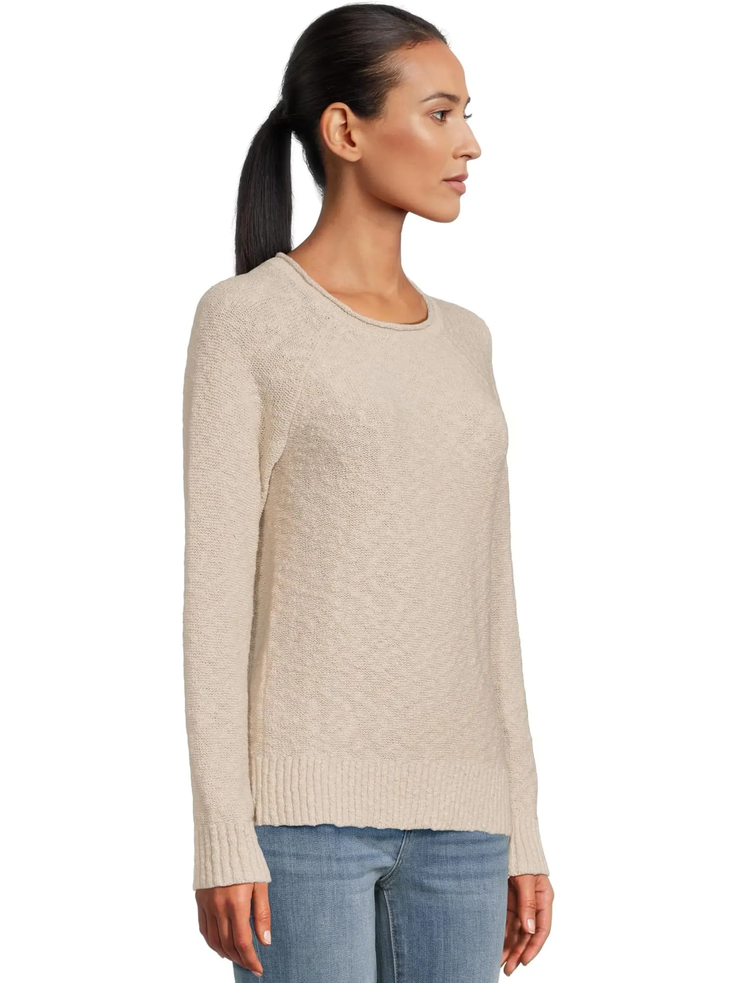 Свитер L.L.Bean Women's Midweight Cotton Slub Rollneck Pullover — изображение 2 из 5, берег
