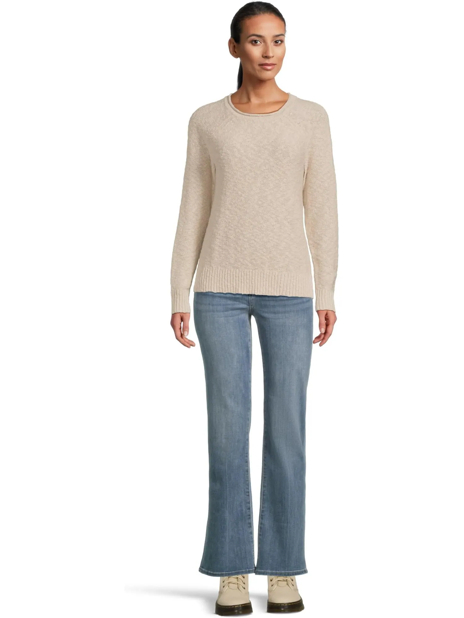 Свитер L.L.Bean Women's Midweight Cotton Slub Rollneck Pullover — изображение 5 из 5, берег