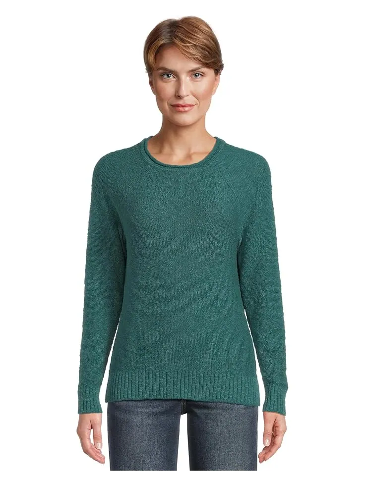 Женский свитер L.L.Bean Midweight Cotton Slub Rollneck — изображение 1 из 5, серый