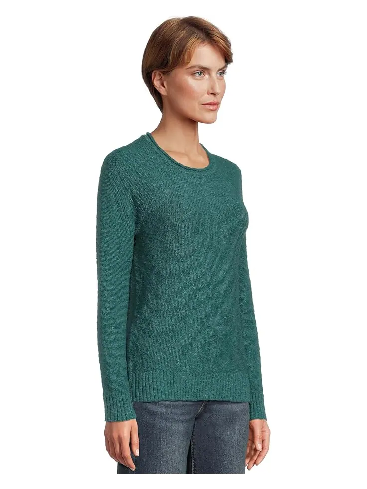 Женский свитер L.L.Bean Midweight Cotton Slub Rollneck — изображение 2 из 5, серый