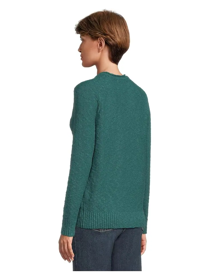 Женский свитер L.L.Bean Midweight Cotton Slub Rollneck — изображение 3 из 5, серый
