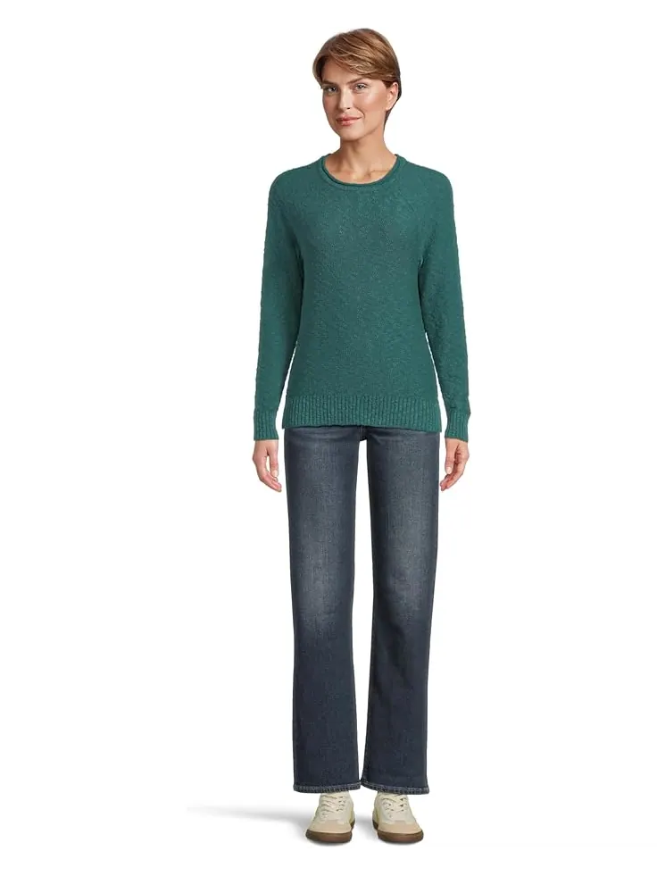 Женский свитер L.L.Bean Midweight Cotton Slub Rollneck — изображение 5 из 5, серый