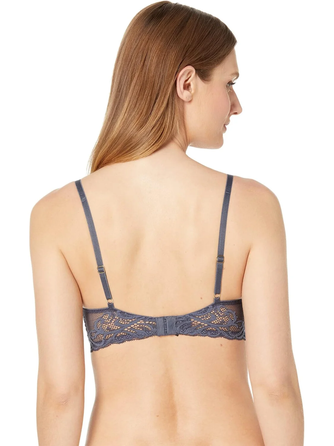 Бюстгальтер Feathers Contour с глубоким вырезом 730023 Natori — изображение 2 из 3, темно-синий