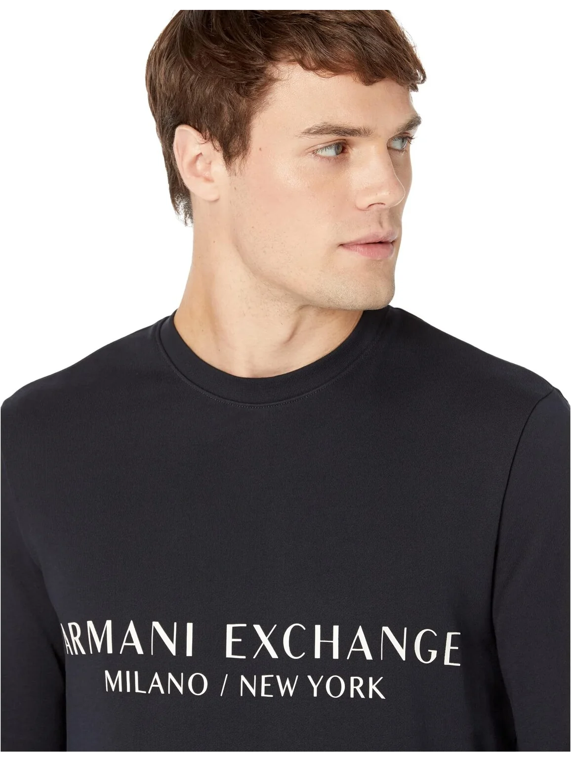 Толстовка с логотипом Milano/New York Armani Exchange — изображение 3 из 4, темно-синий