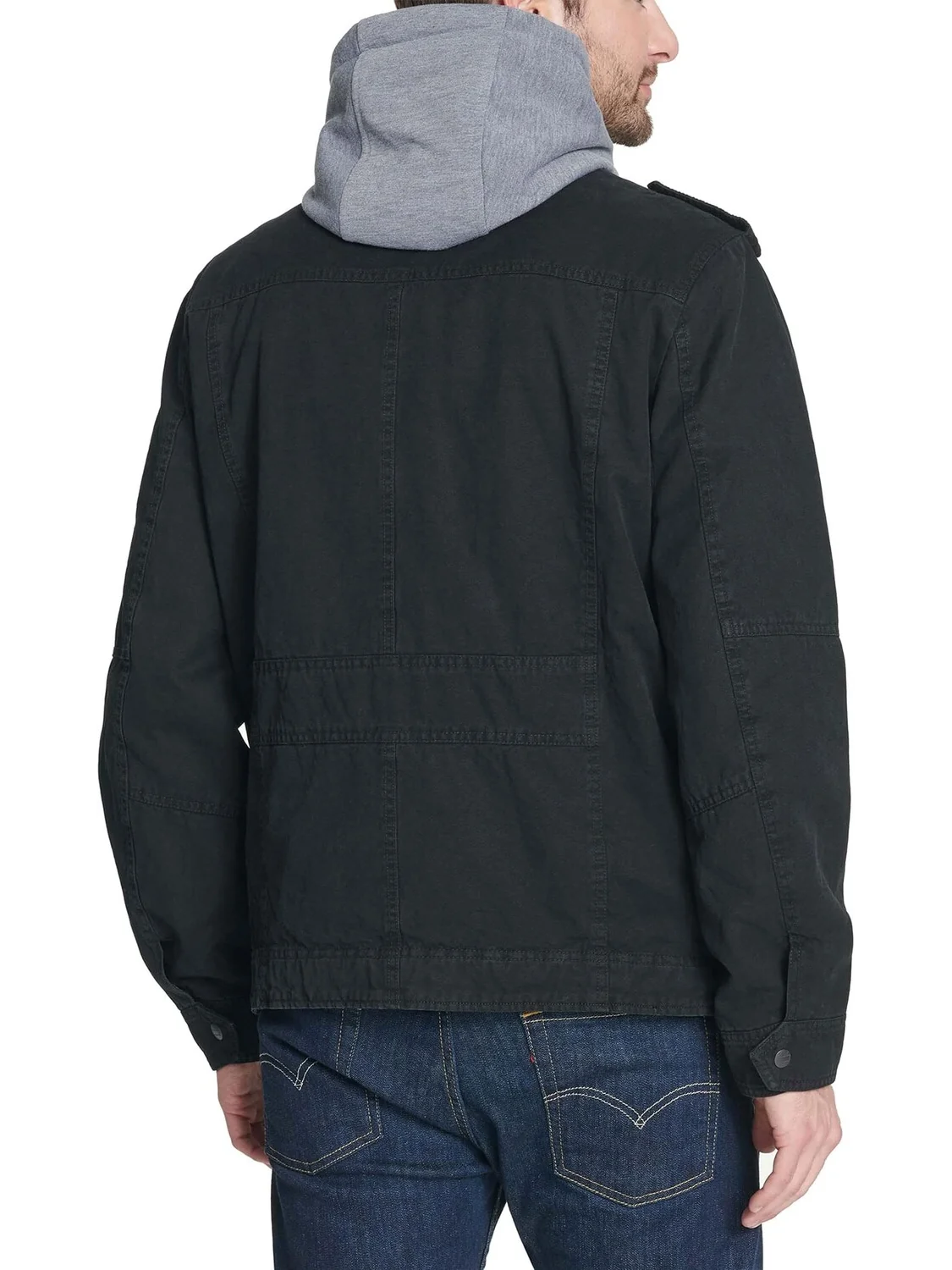 Толстовка Two-Pocket Hoodie with Zip Out Jersey Bib/Hood and Sherpa Lining Levi's — изображение 2 из 2, черный
