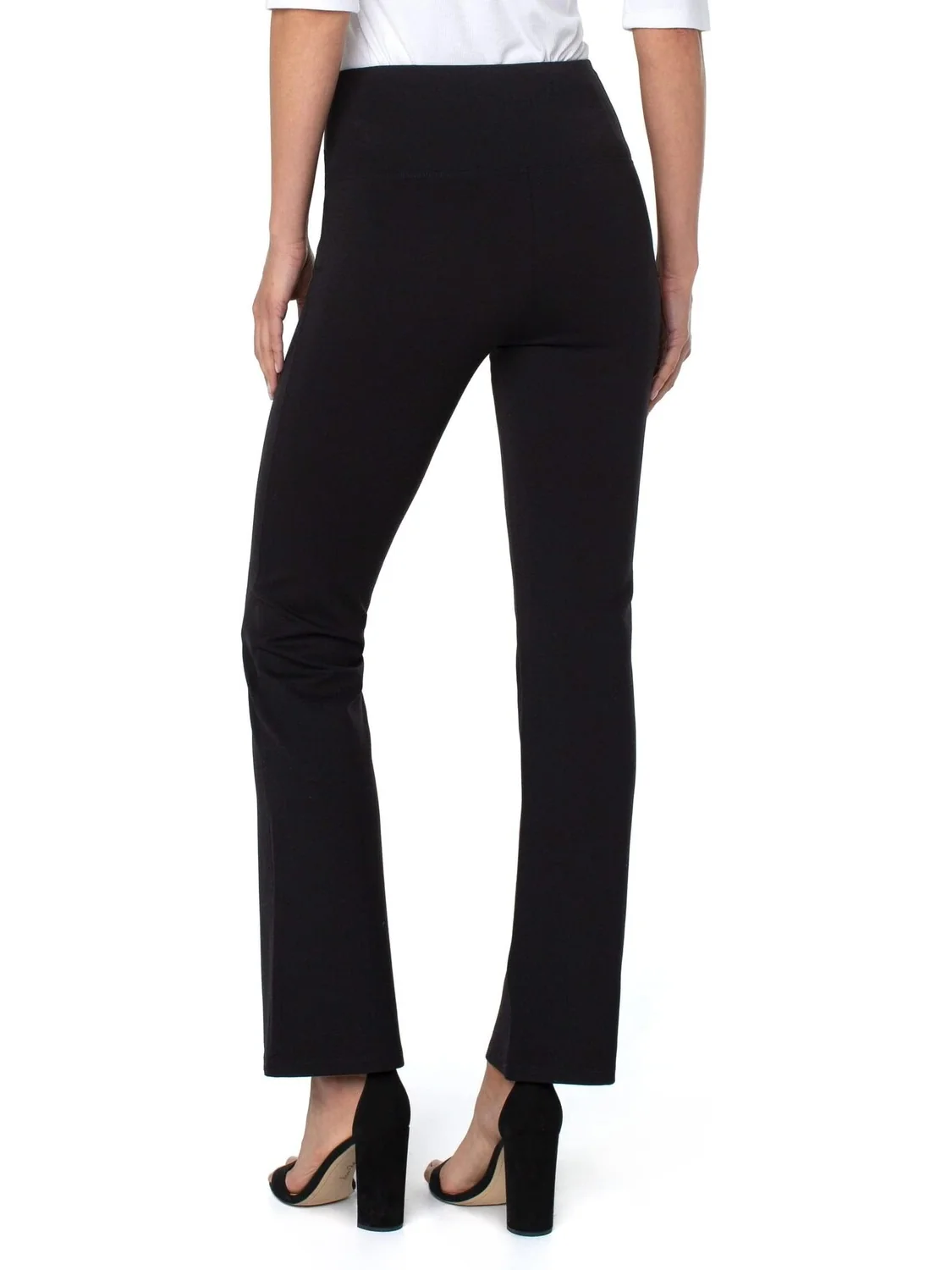 Брюки Pearl Full-Length Flare w/ Pin Tucks Liverpool Los Angeles — изображение 2 из 2, черный
