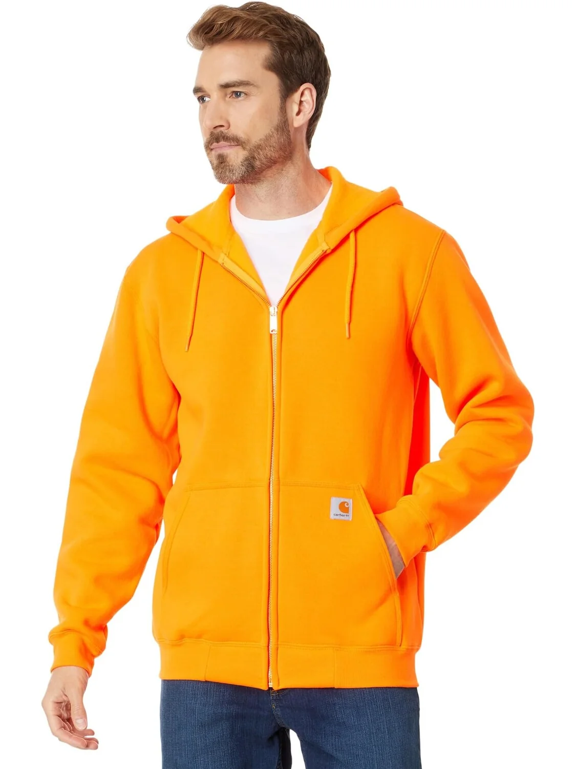 Толстовка MW с капюшоном на молнии спереди Carhartt — изображение 1 из 4, оранжевый