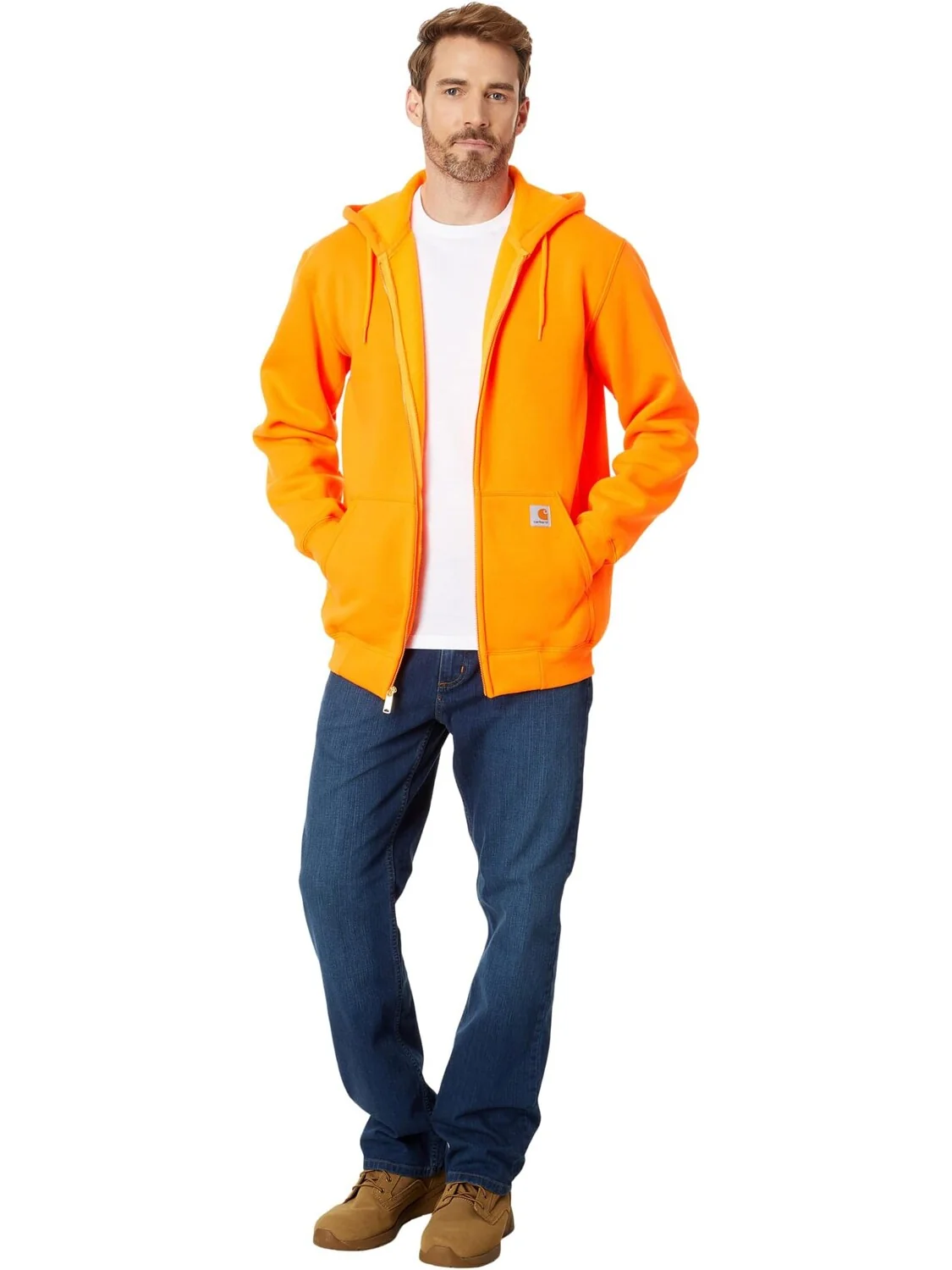 Толстовка MW с капюшоном на молнии спереди Carhartt — изображение 4 из 4, оранжевый