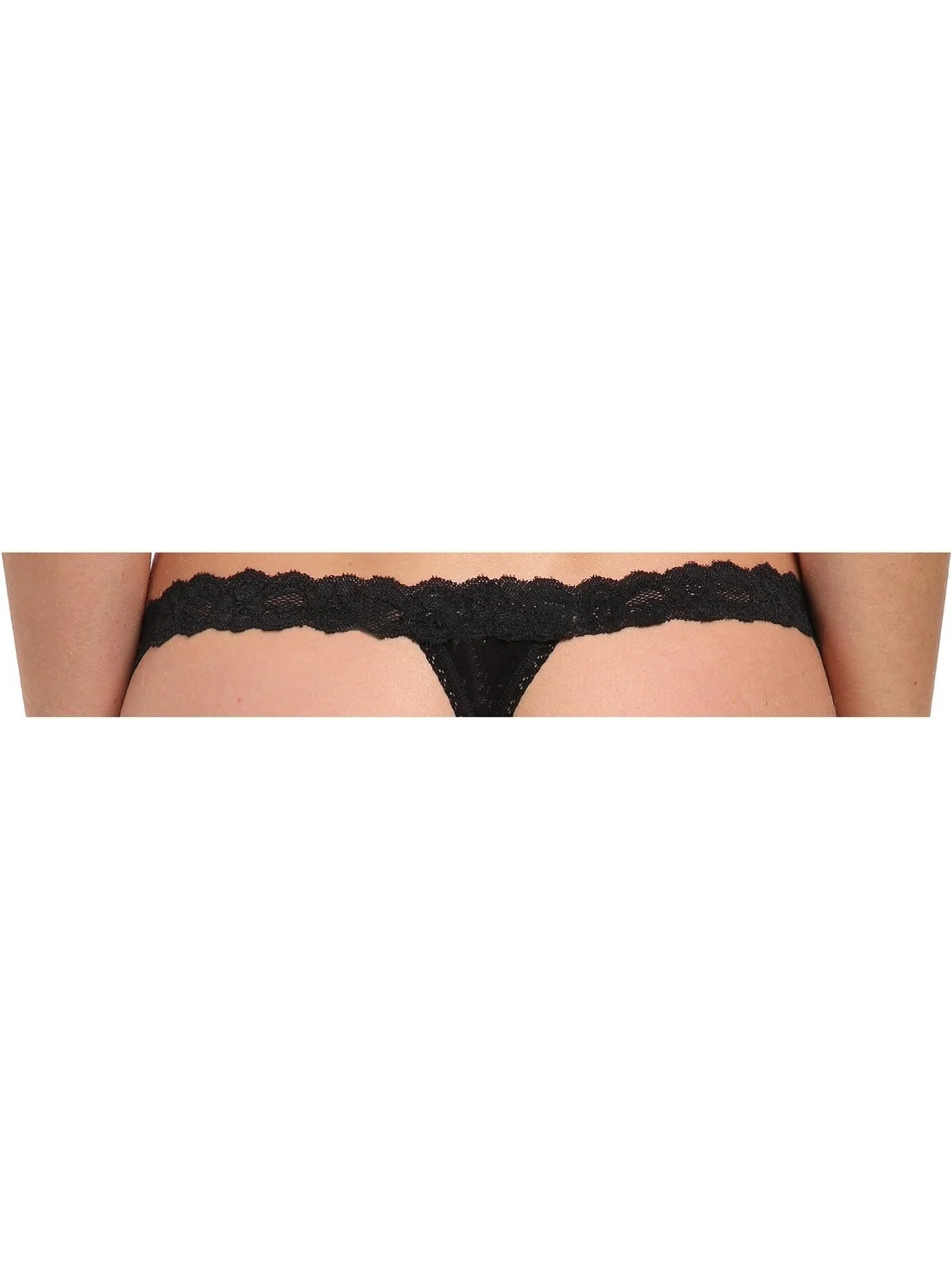 Фирменные кружевные стринги Hanky Panky — изображение 3 из 5, черный