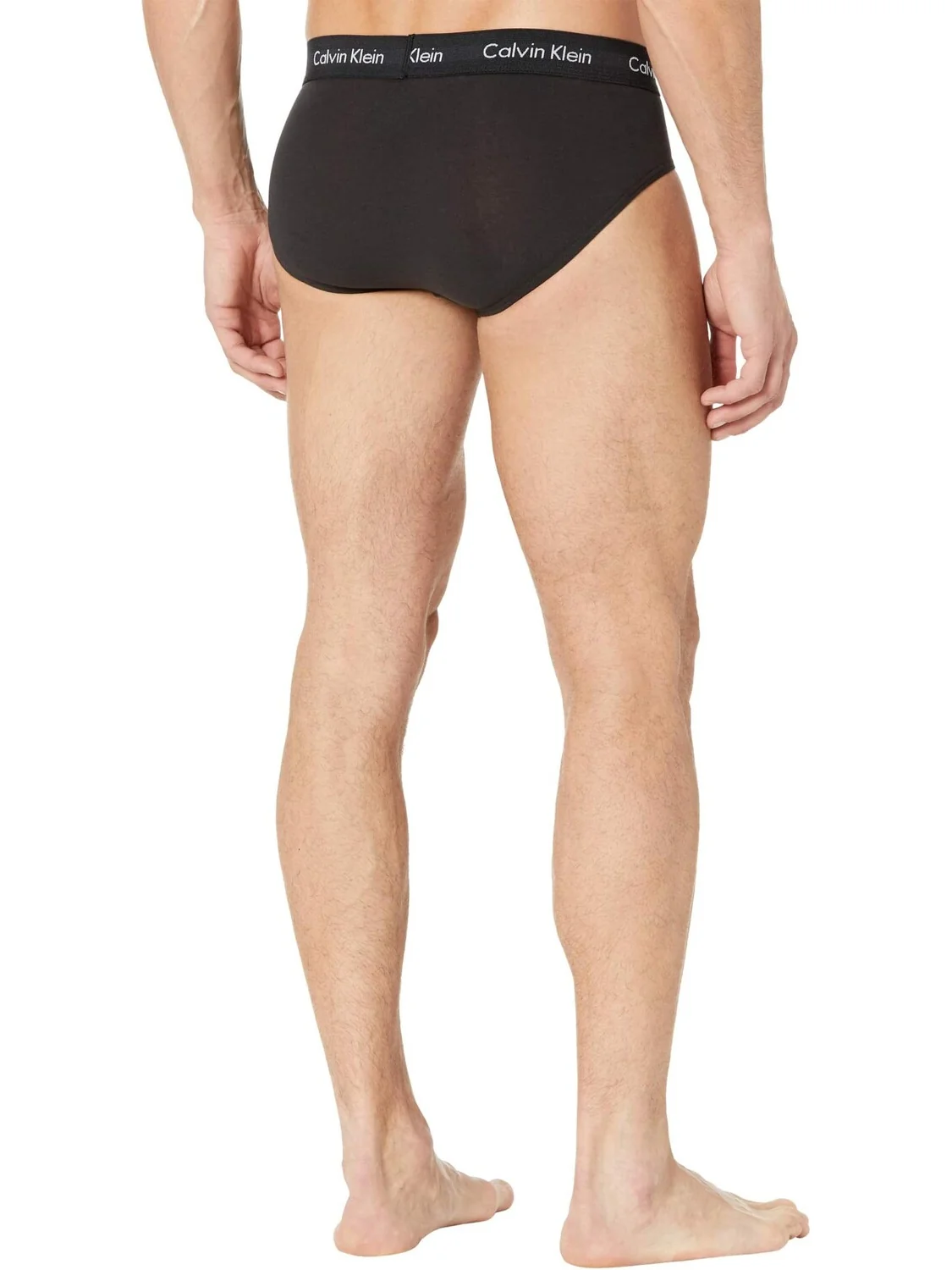 Хлопковые эластичные трусы на бедрах Calvin Klein Underwear — изображение 2 из 3, черный