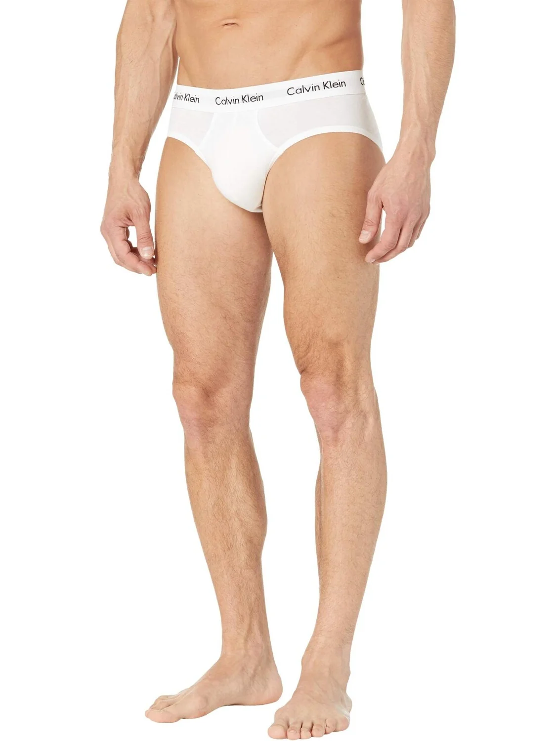 Хлопковые эластичные трусы на бедрах Calvin Klein Underwear — изображение 3 из 3, черный
