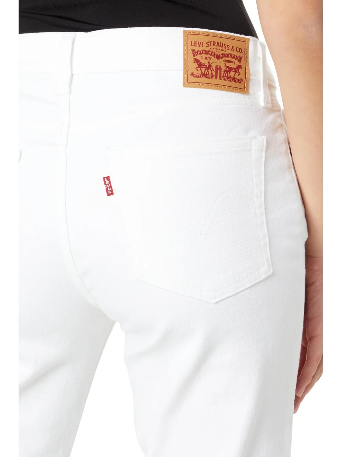 Джинсы Levi's Womens Mid-Rise Boyfriend — изображение 3 из 4, белый